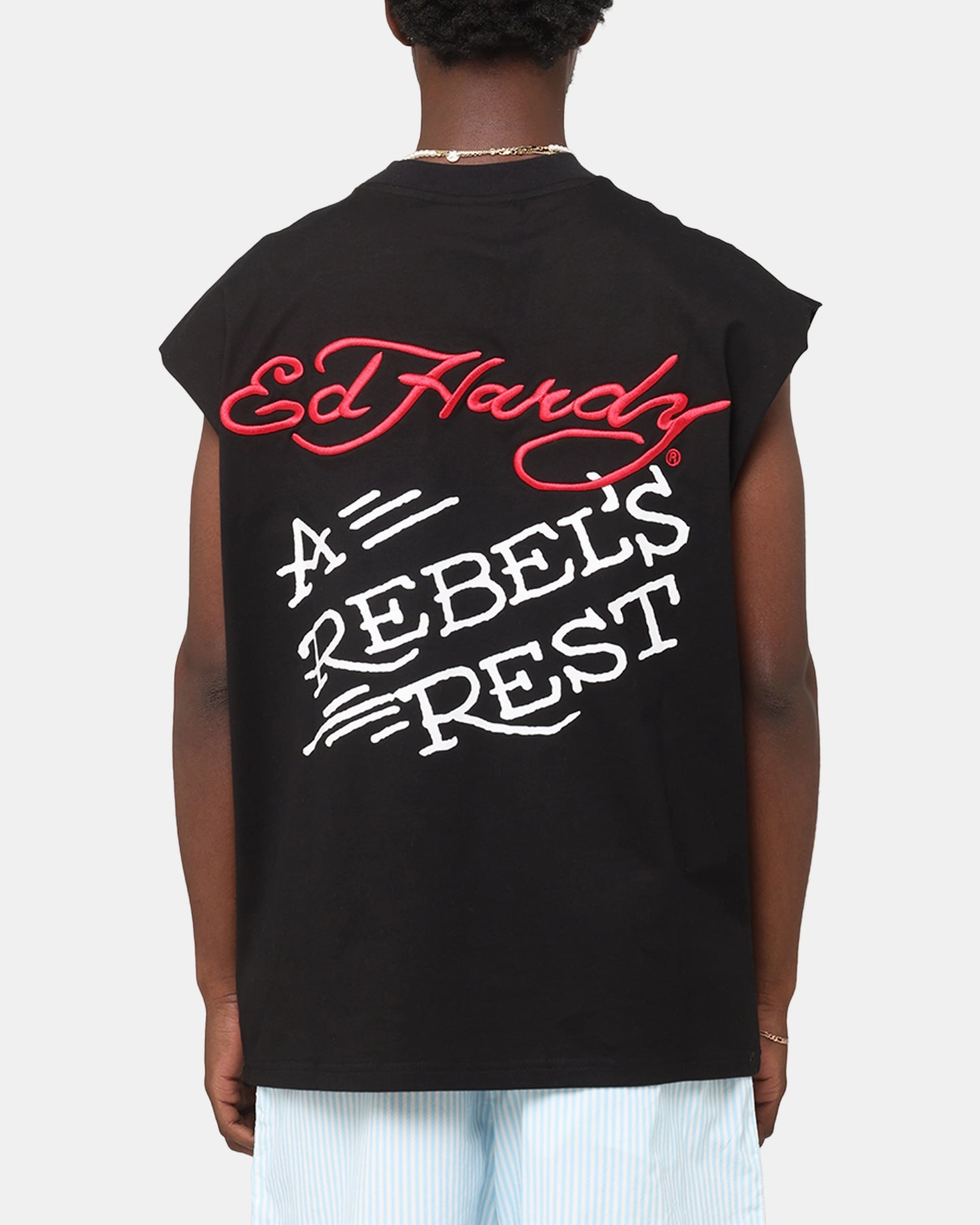 Ed Hardy Rebel Oversized Muscle T-Shirt Black Sustainable production Elegant Detail