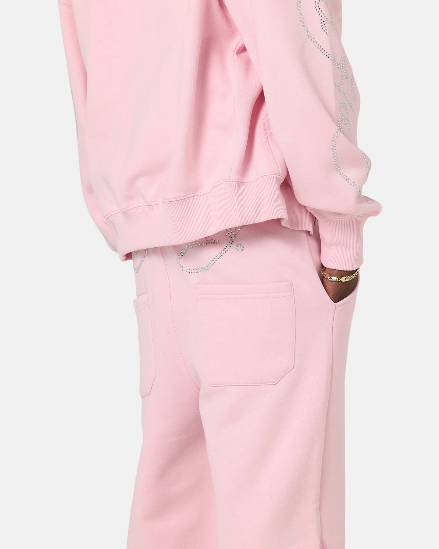 Flattering Comfort Wear ResilientElasticBand Ed Hardy Trinity Sweatpants Pink