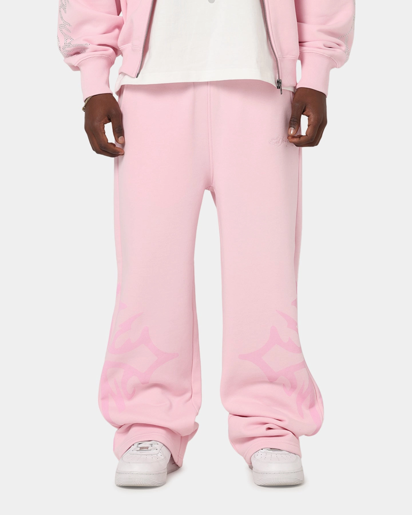 Outdoor Comfort Fit Ed Hardy Trinity Sweatpants Pink