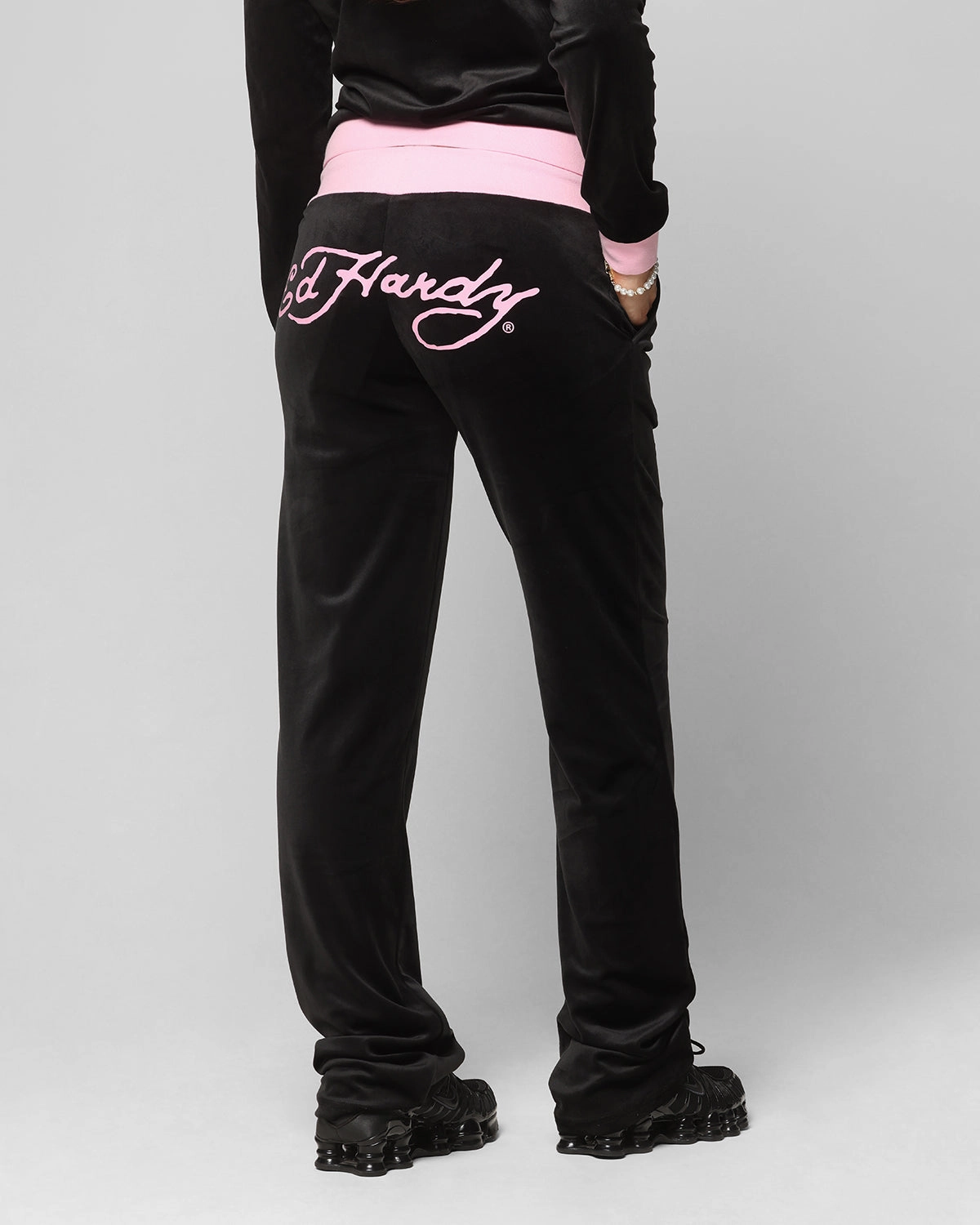 Thermal Regulating Fabric Ed Hardy Women's Ed Hardy Trackpants Black/Pink