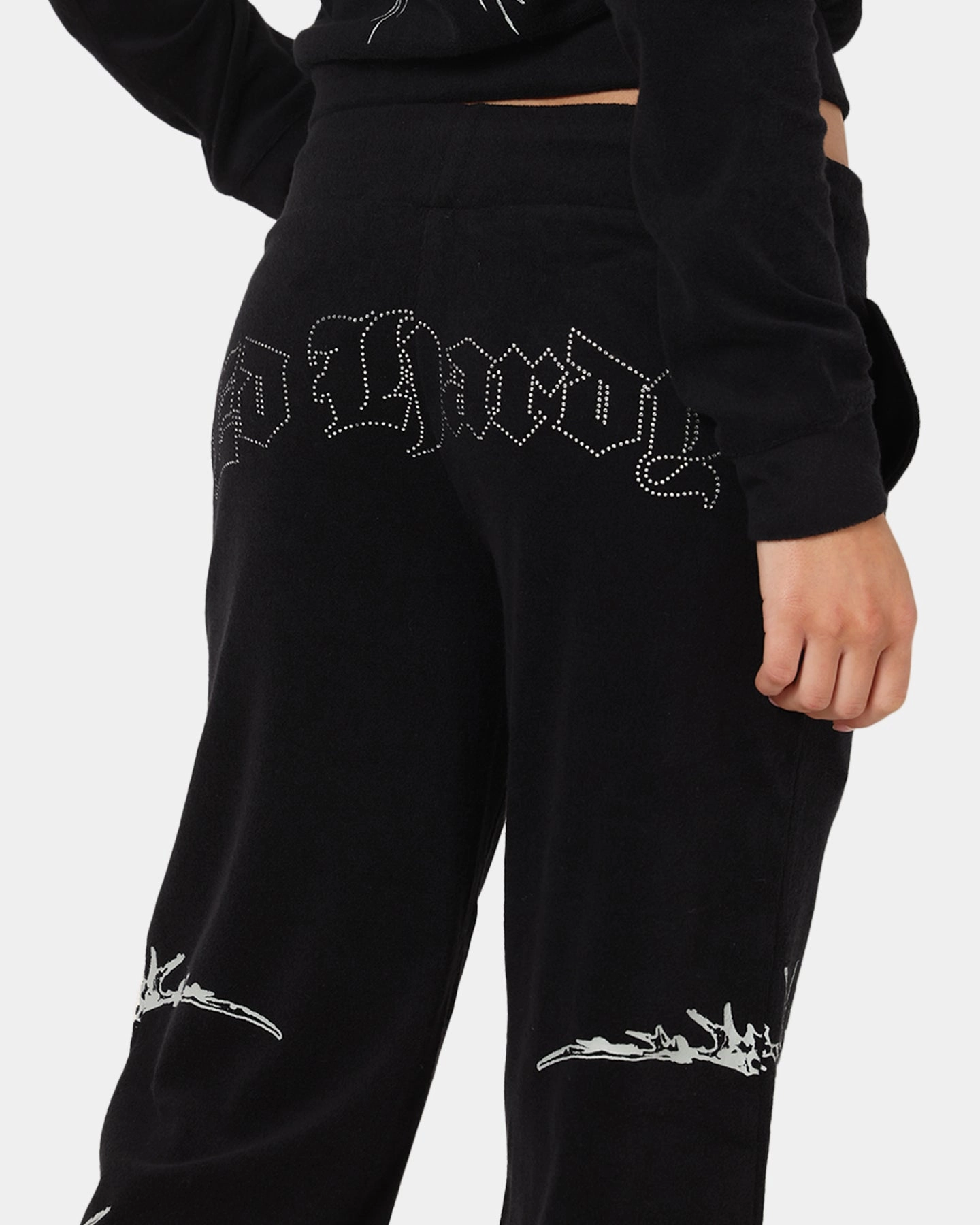 Stretchable Ed Hardy Women's Raver Trackpants Black