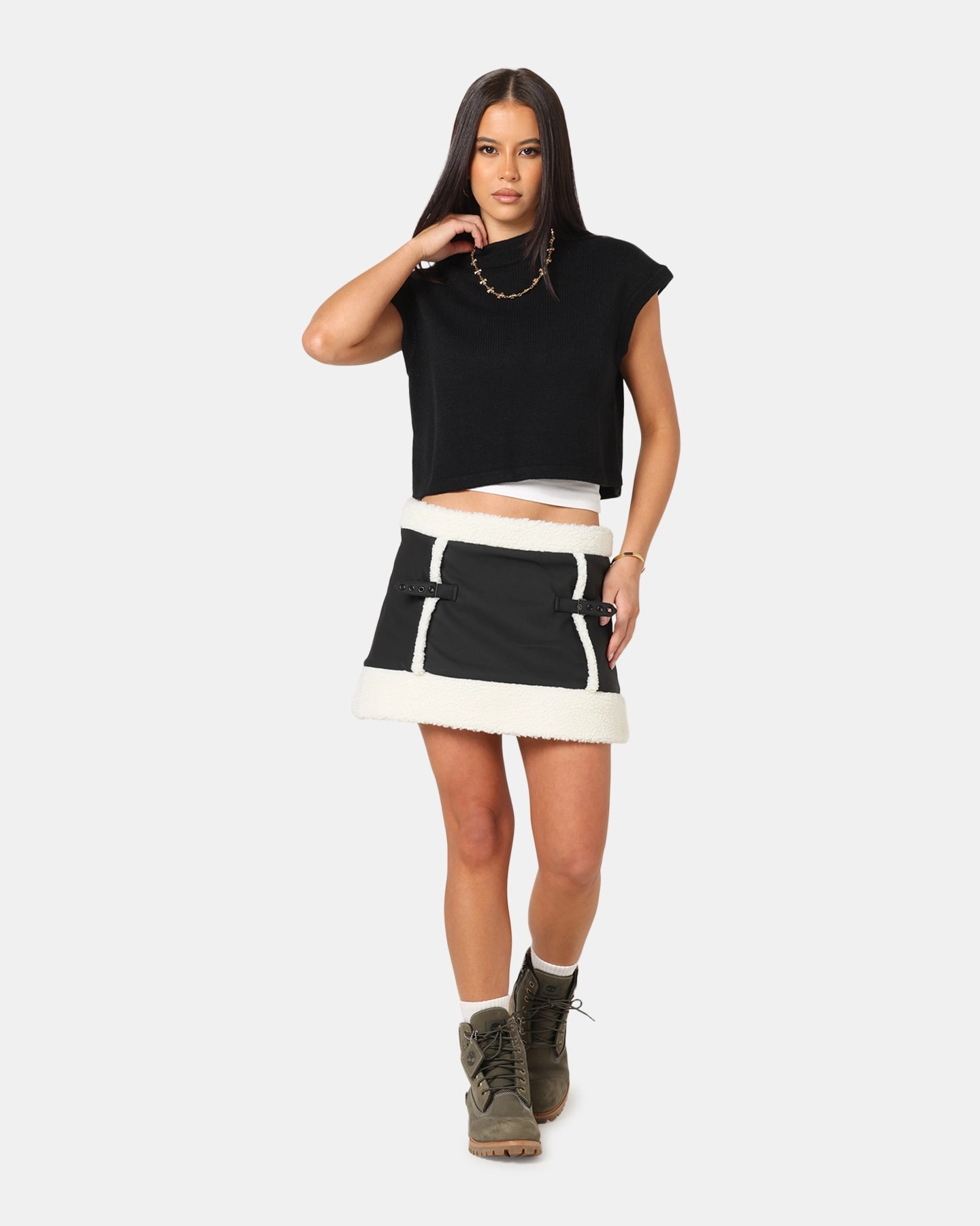 Ed Hardy Women's Seige Mini Skirt Black Non Restrictive Fit Sophisticated Mood