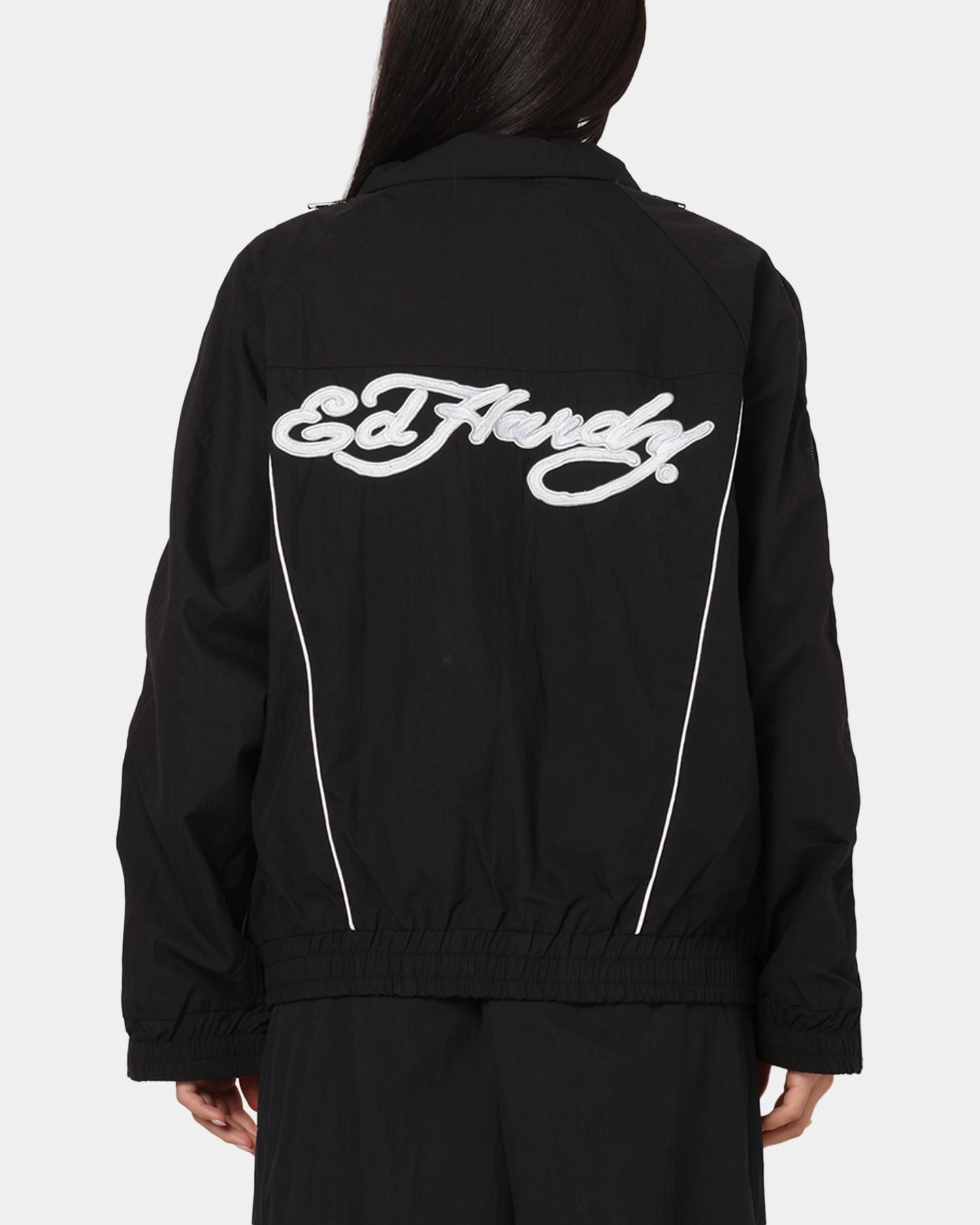 Ed Hardy Zip Track Jacket Black multi-color Fashion Layer