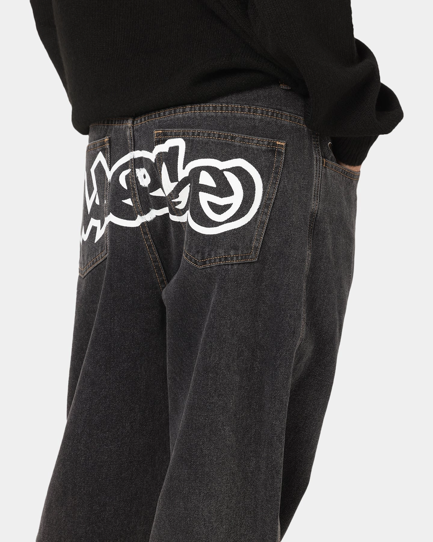 Premium Outdoor Enthusiast Evening Stroll Comfy X-Large Mark Bull Denim 91 Pants Washed Black