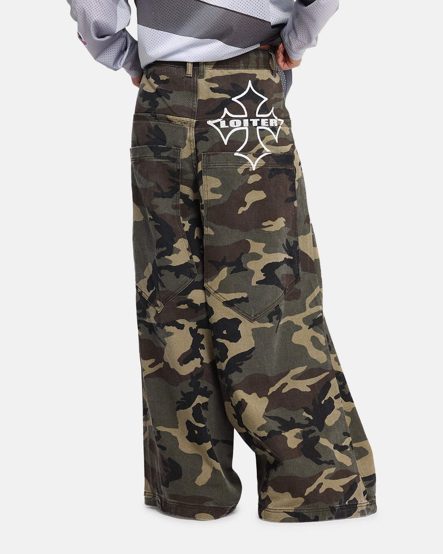 Loiter Skate Jeans Woodland Camo Low Impact Manufacturing