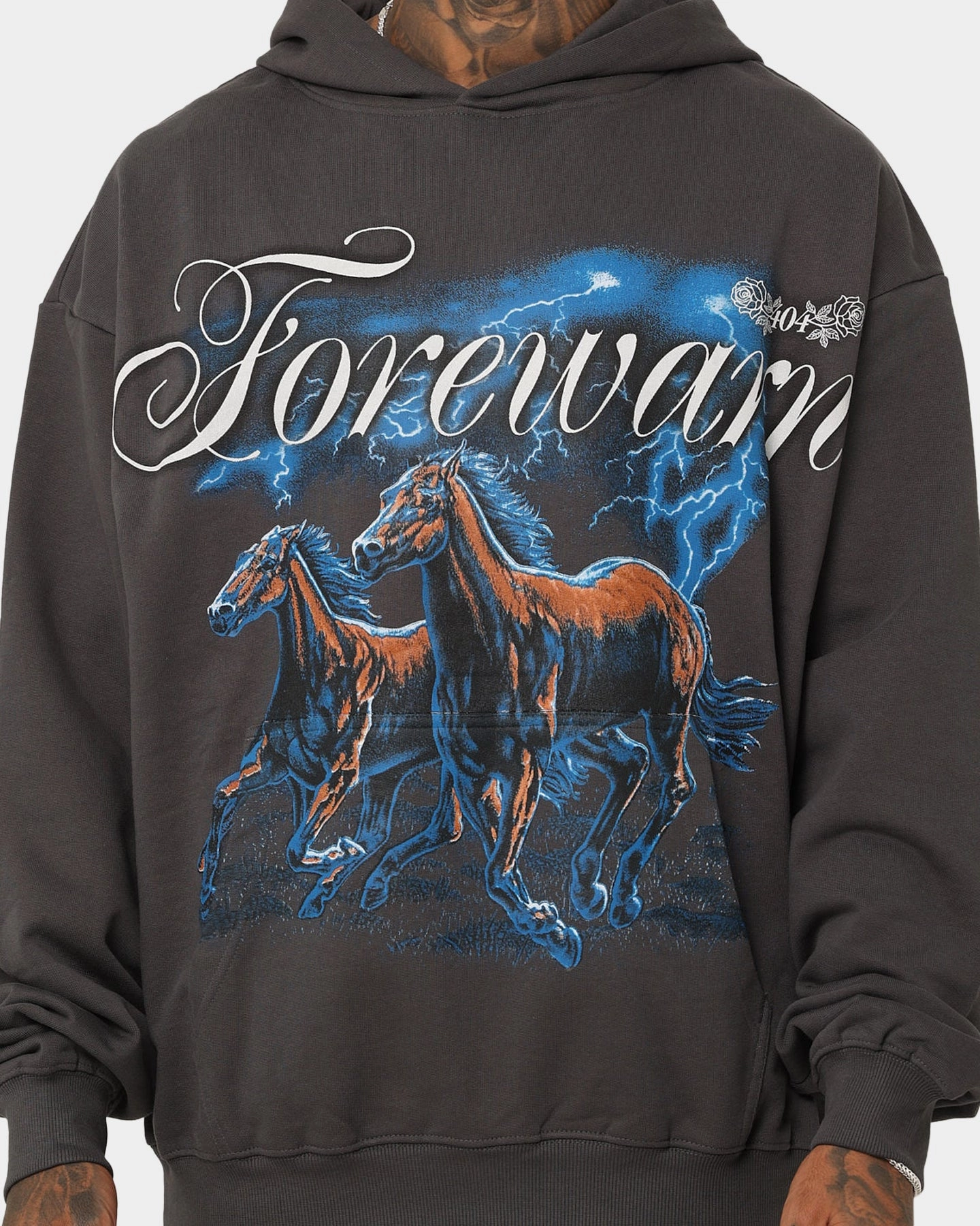 Flex Mobility System 404 Night Rider Vintage Hoodie Charcoal