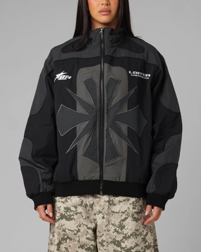 Fleece Loiter Club Classic Track Jacket Black