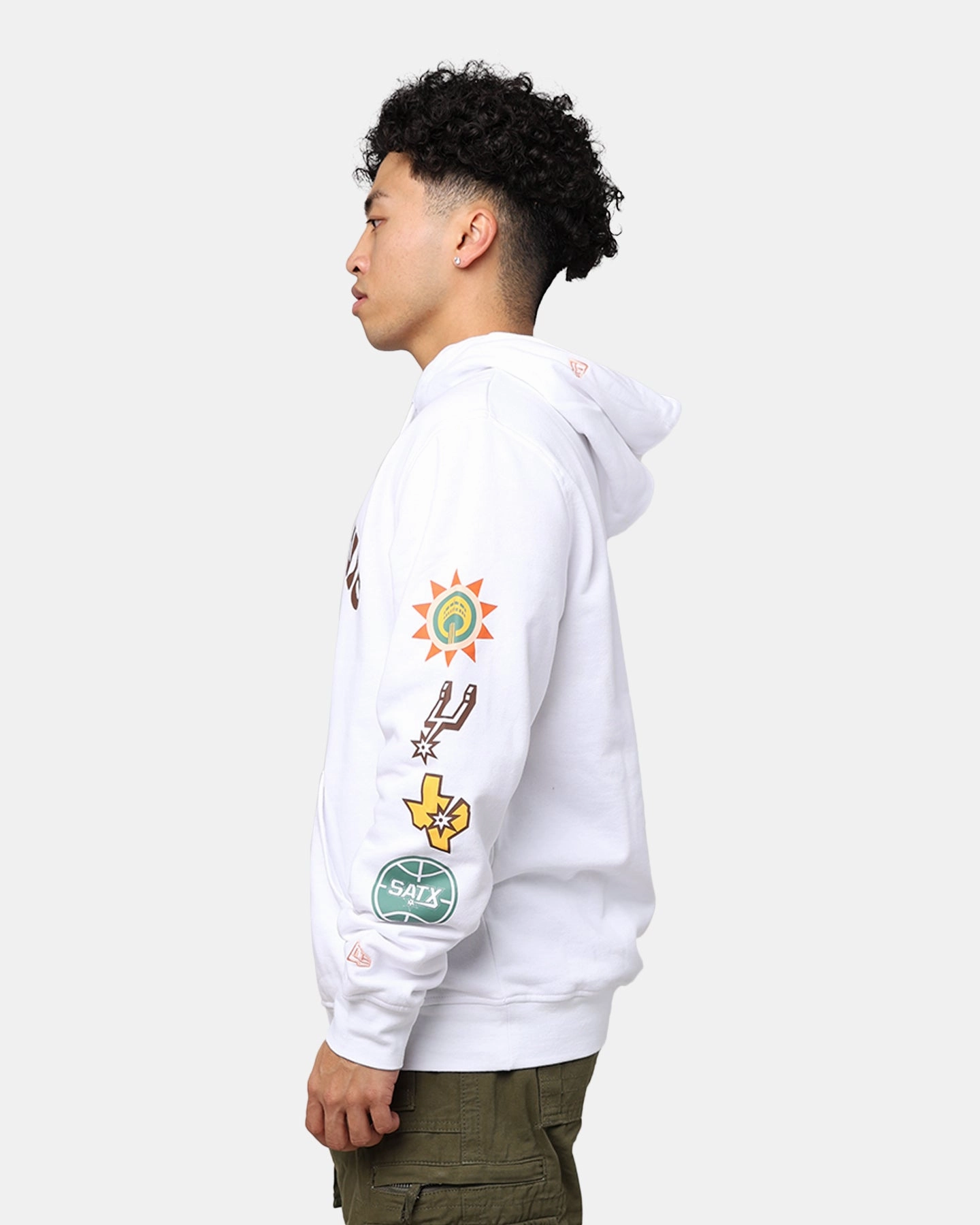 Eco - friendly New Era San Antonio Spurs NBA 2023 Hoodie White