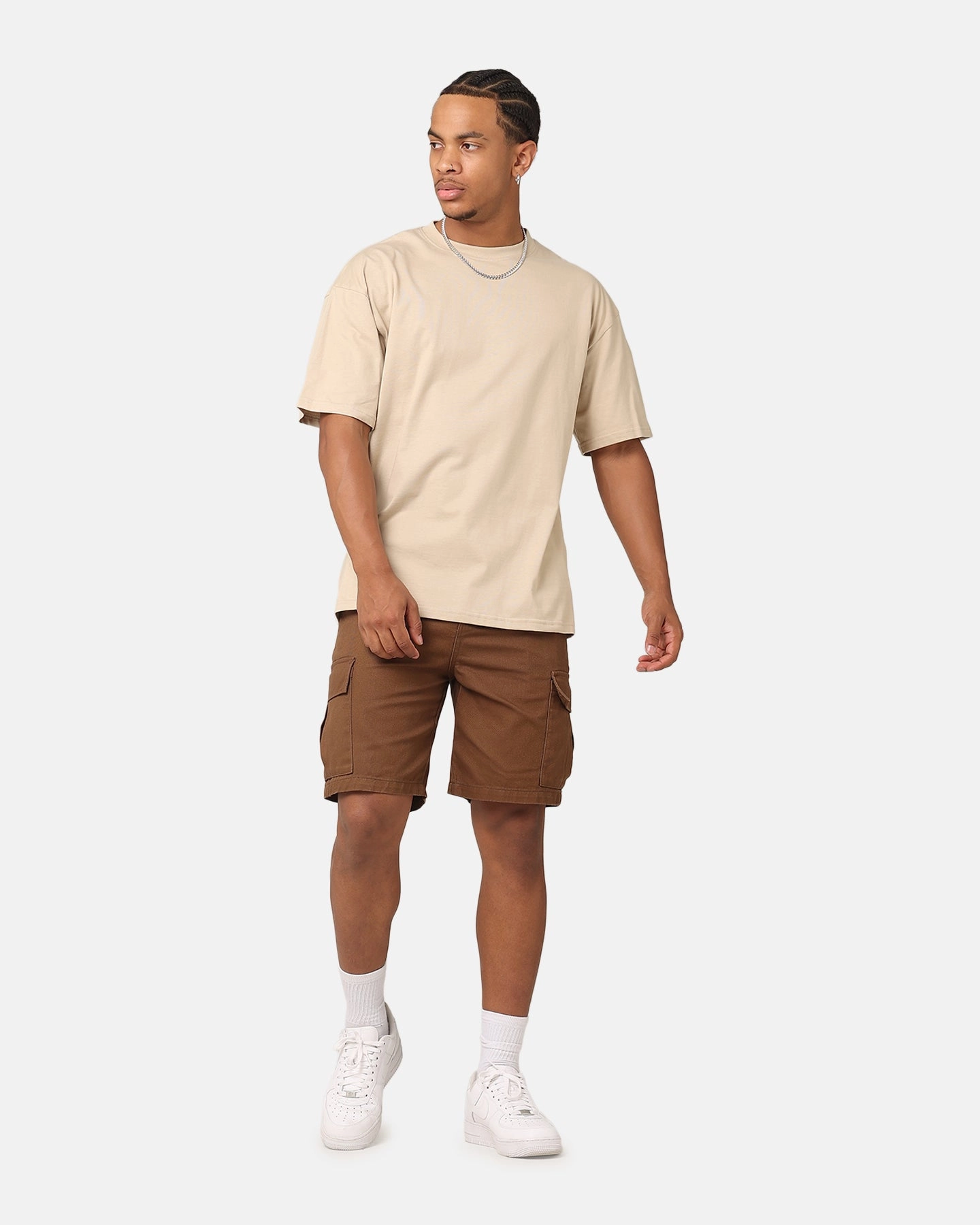 XXIII Jordy Cargo Shorts Chocolate Anti Slip Waist Grip