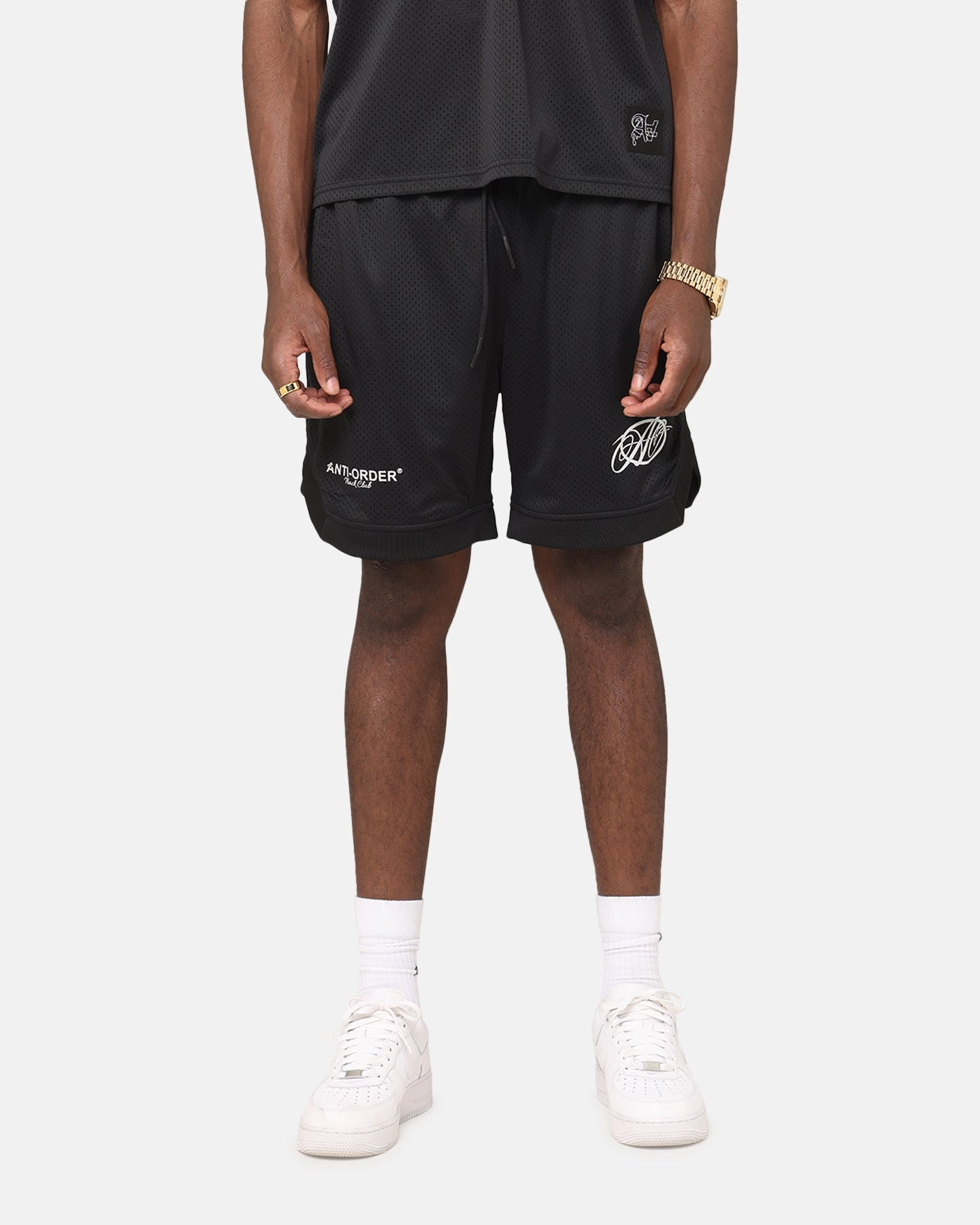 shrink-resistant DIY project The Anti Order Track Club Basketball Shorts Black/Grey
