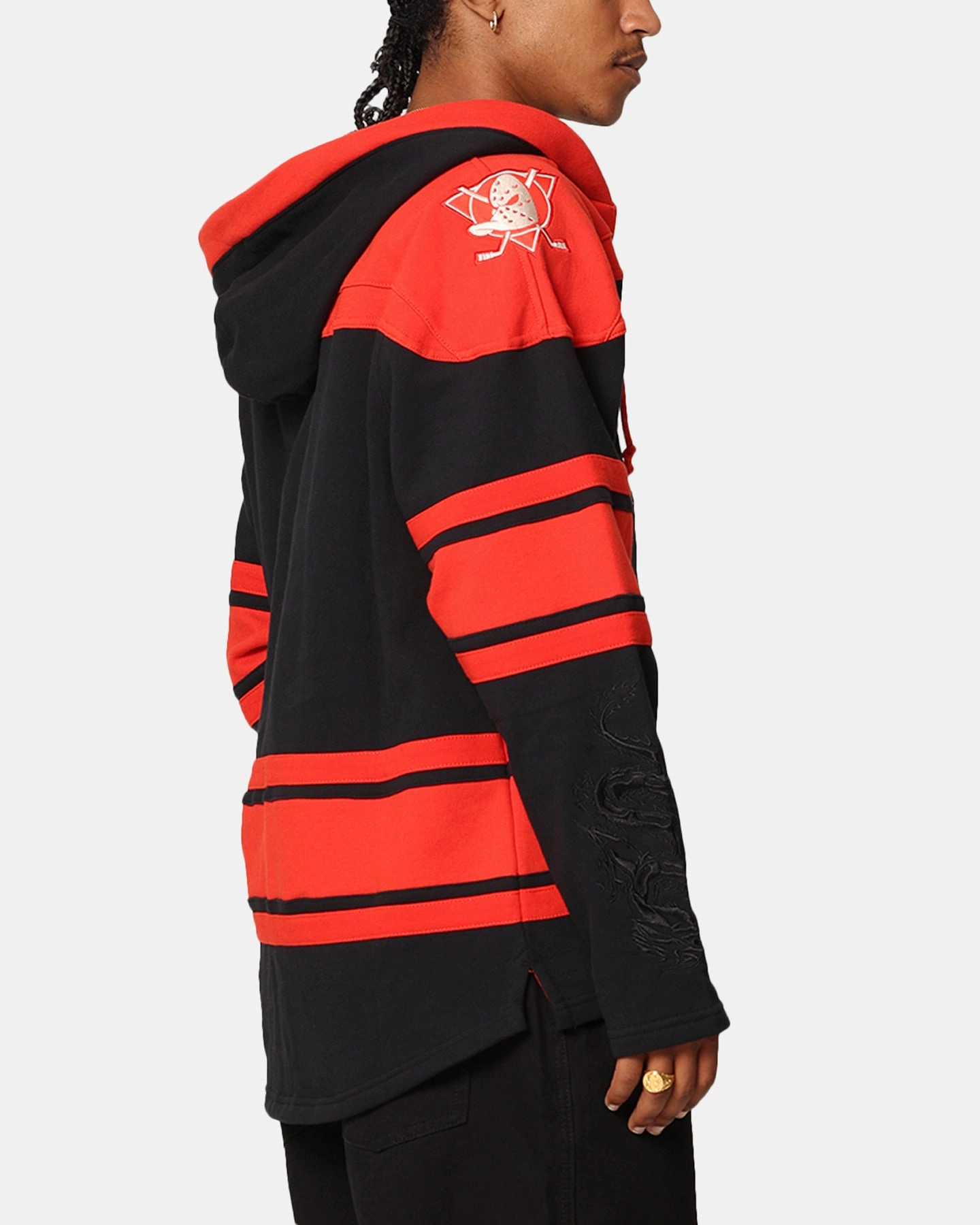 Quick Access Pockets Chic Look 47 Brand Anaheim Ducks 'Year Of The Dragon' Lacer Hoodie Jet Black