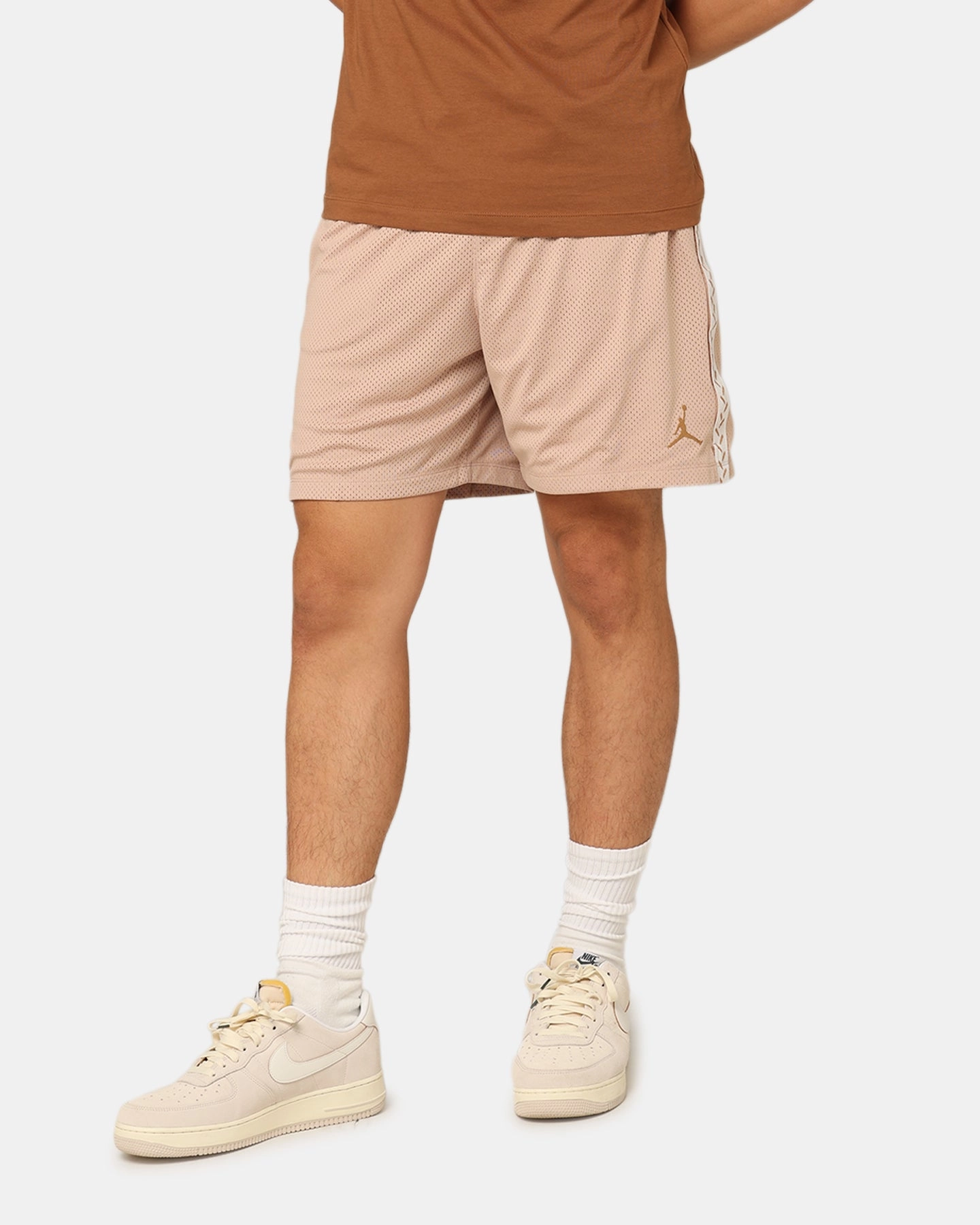 Jordan Flight MVP Mesh Shorts Medium Brown Gothic style