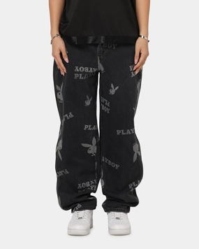 Outdoor Adventure Adult Fashion standard fit Playboy Mess Denim Jeans Washed Black