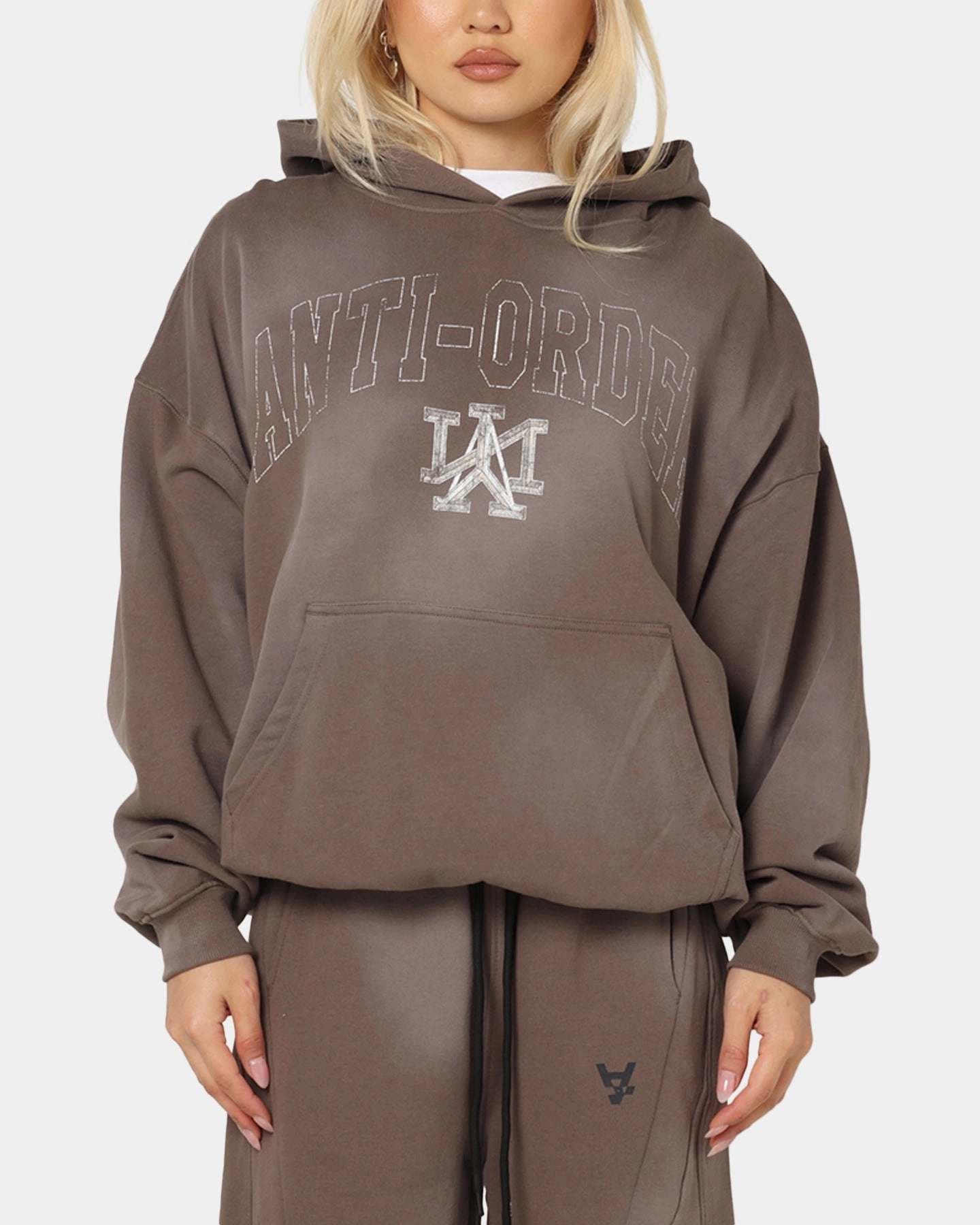 The Anti Order Post Season Boxy Hoodie Sunfade Brown Travel Friendly