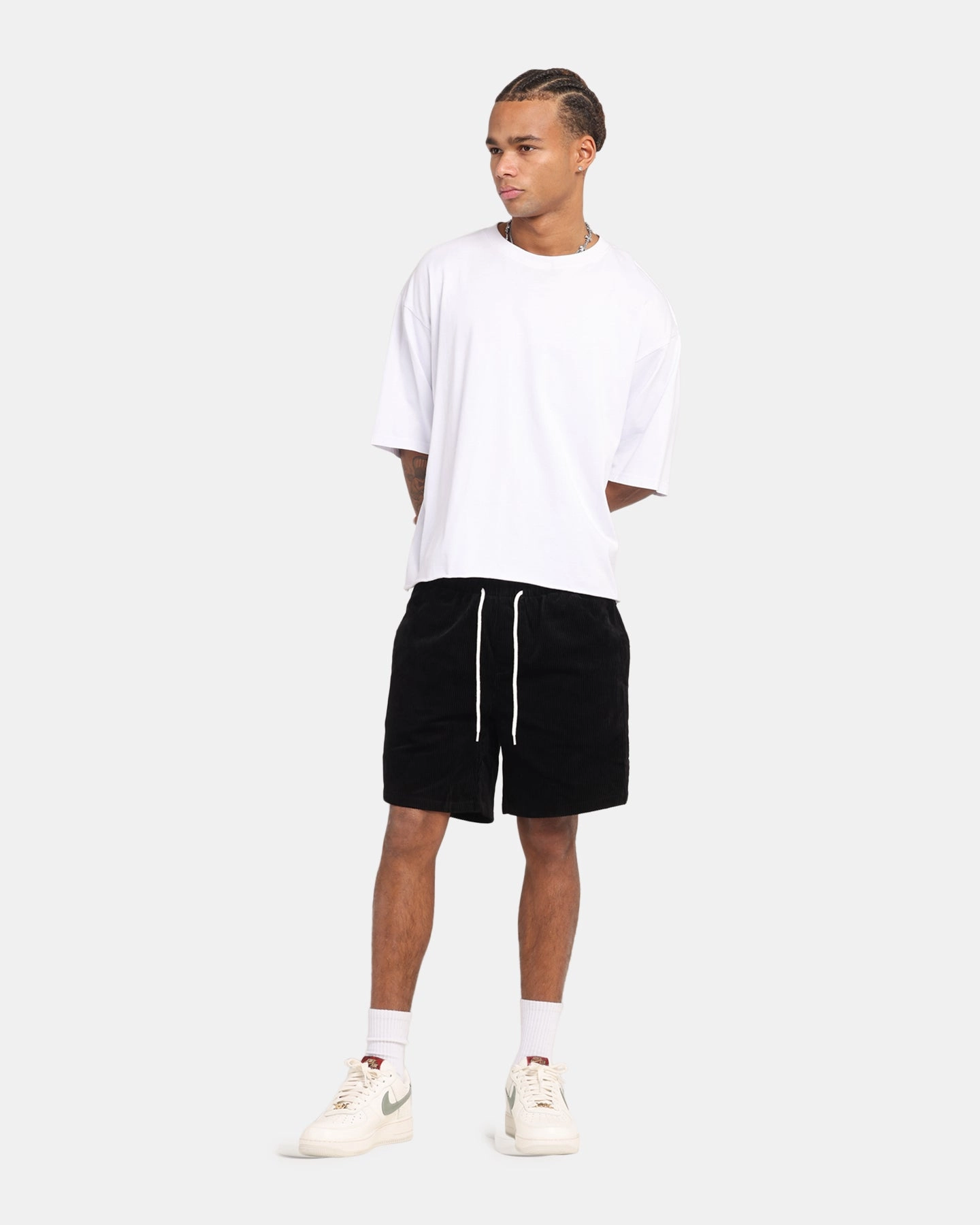 Bootcut style XXIII Riven Cord Shorts Black
