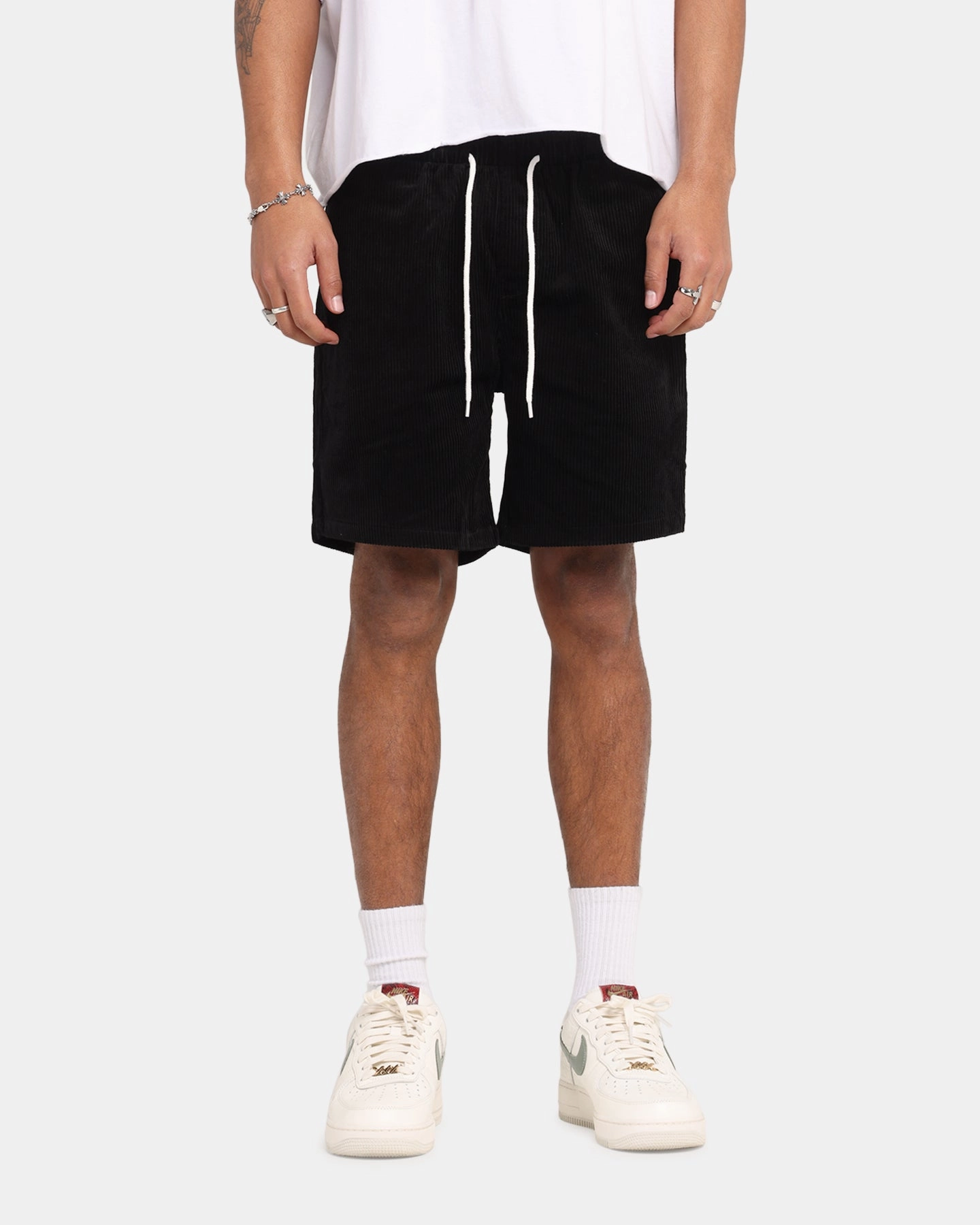 XXIII Riven Cord Shorts Black education industry