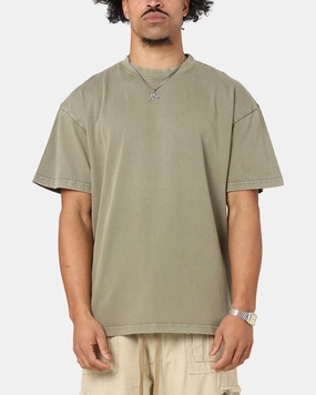 Culture Kings Standard Drop Shoulder T-Shirt Vintage Khaki Playful Design Comfortable and Chic