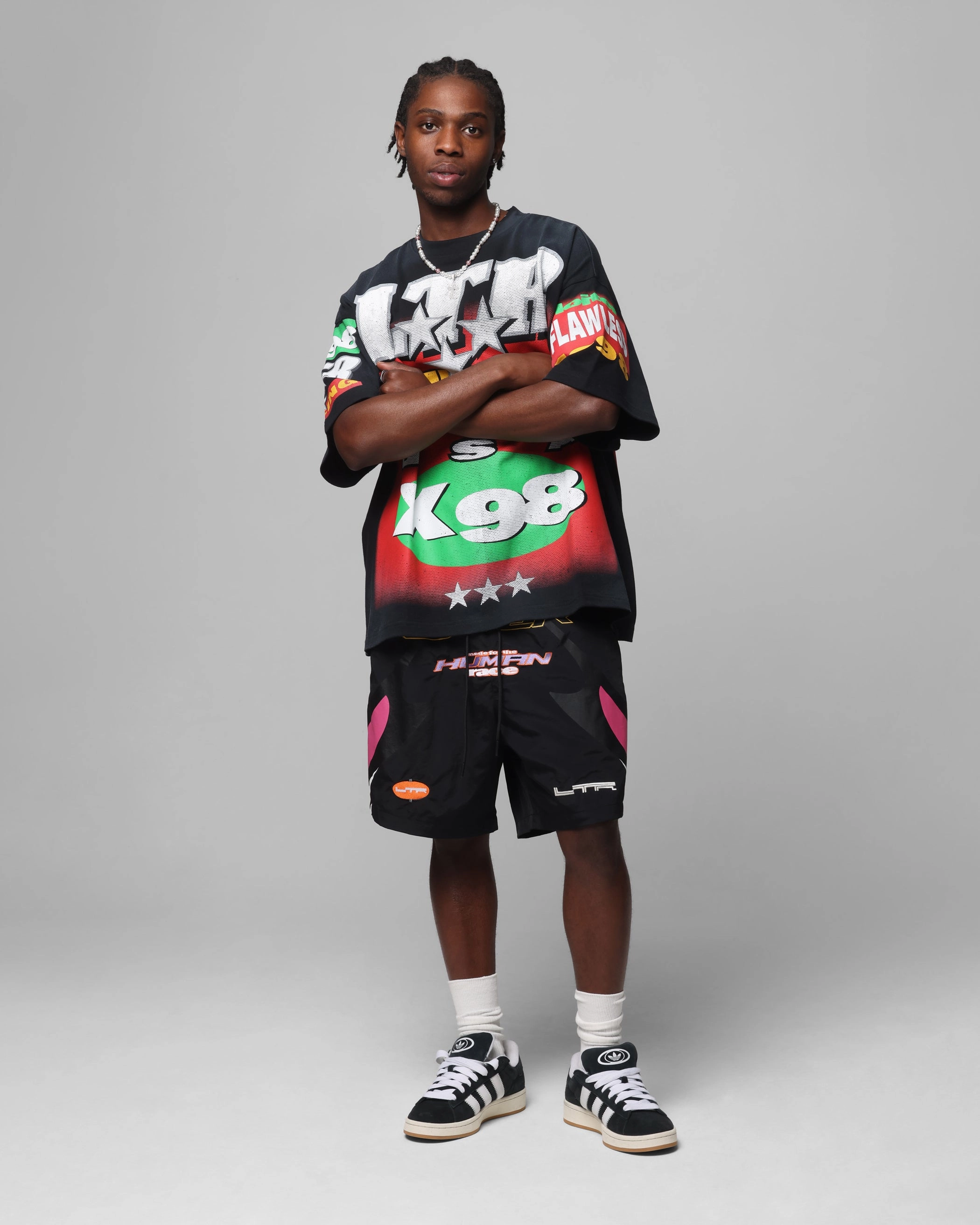 Loiter Motorway Walk Shorts Black High-waisted HighBackRise