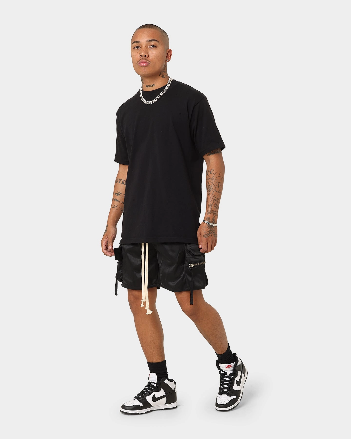 MNML Tactical Cargo Shorts Black Eco Friendly Material