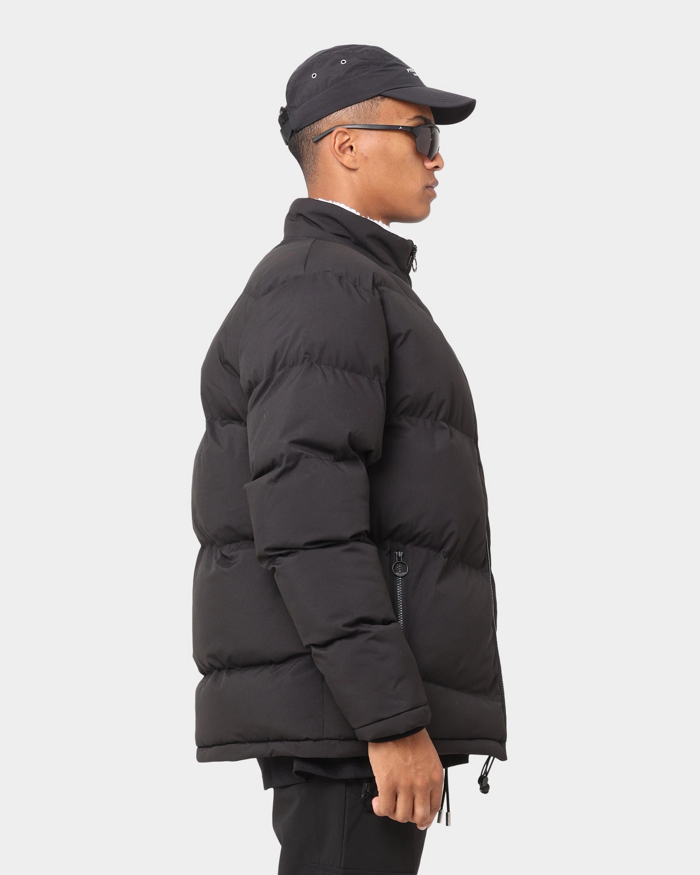 PYRA Sherpa Puffa Jacket Black High Density Weave Frost Shield