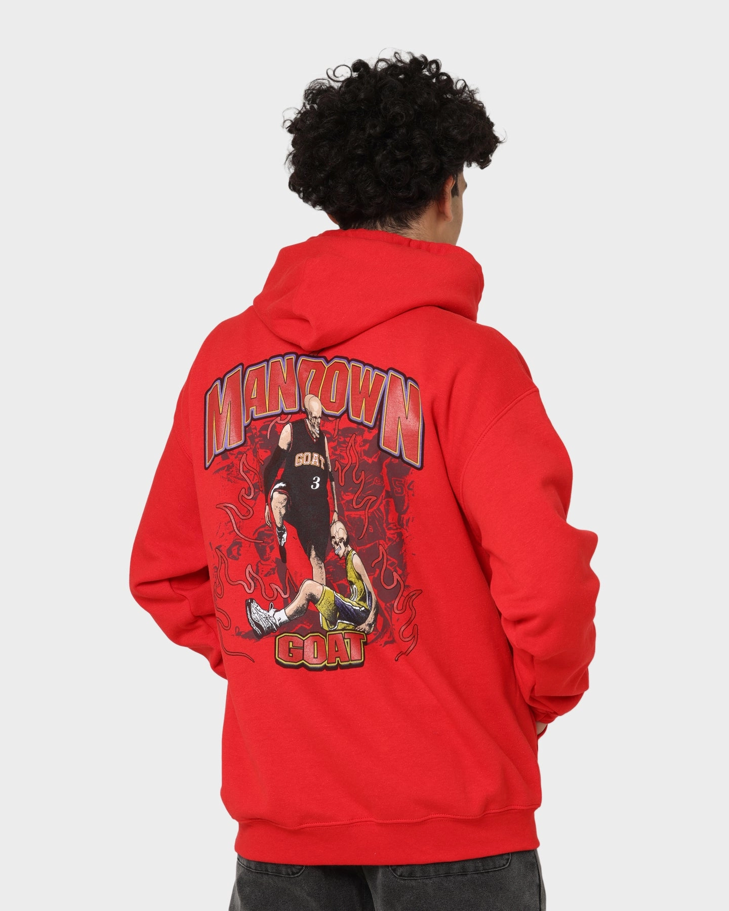 Goat Crew Man Down Hoodie Red Middle Eastern style
