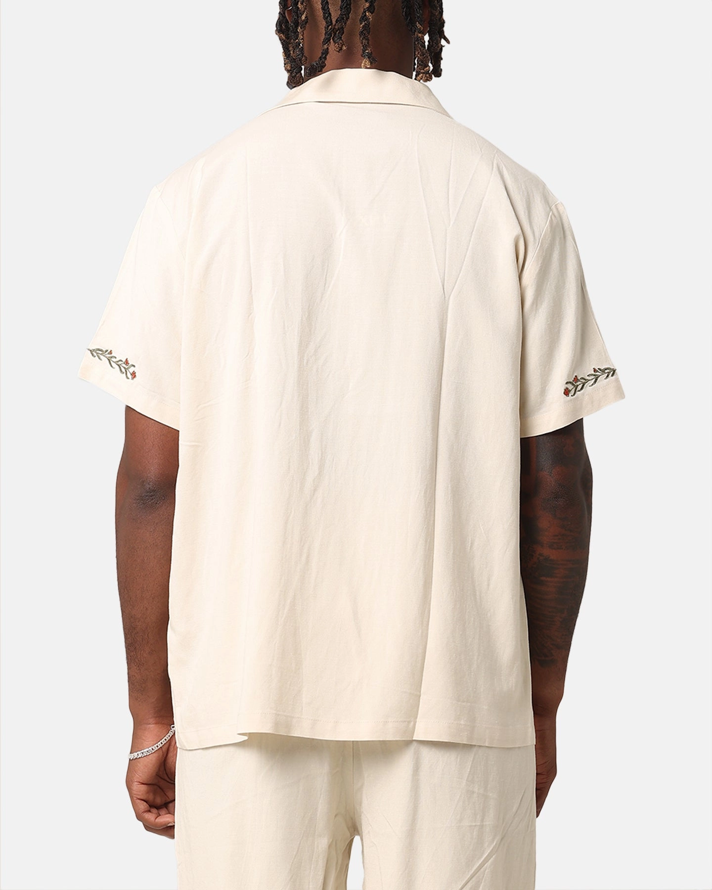 Loose Fit Raw edge XXIII Serene Linen Button Up Shirt Off White