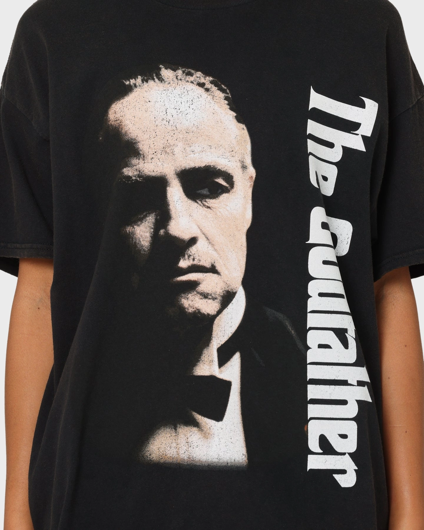 American Thrift X The Godfather The Godfather Movie Vintage T-Shirt Black Wash Hypoallergenic Fibers Chic Outfit