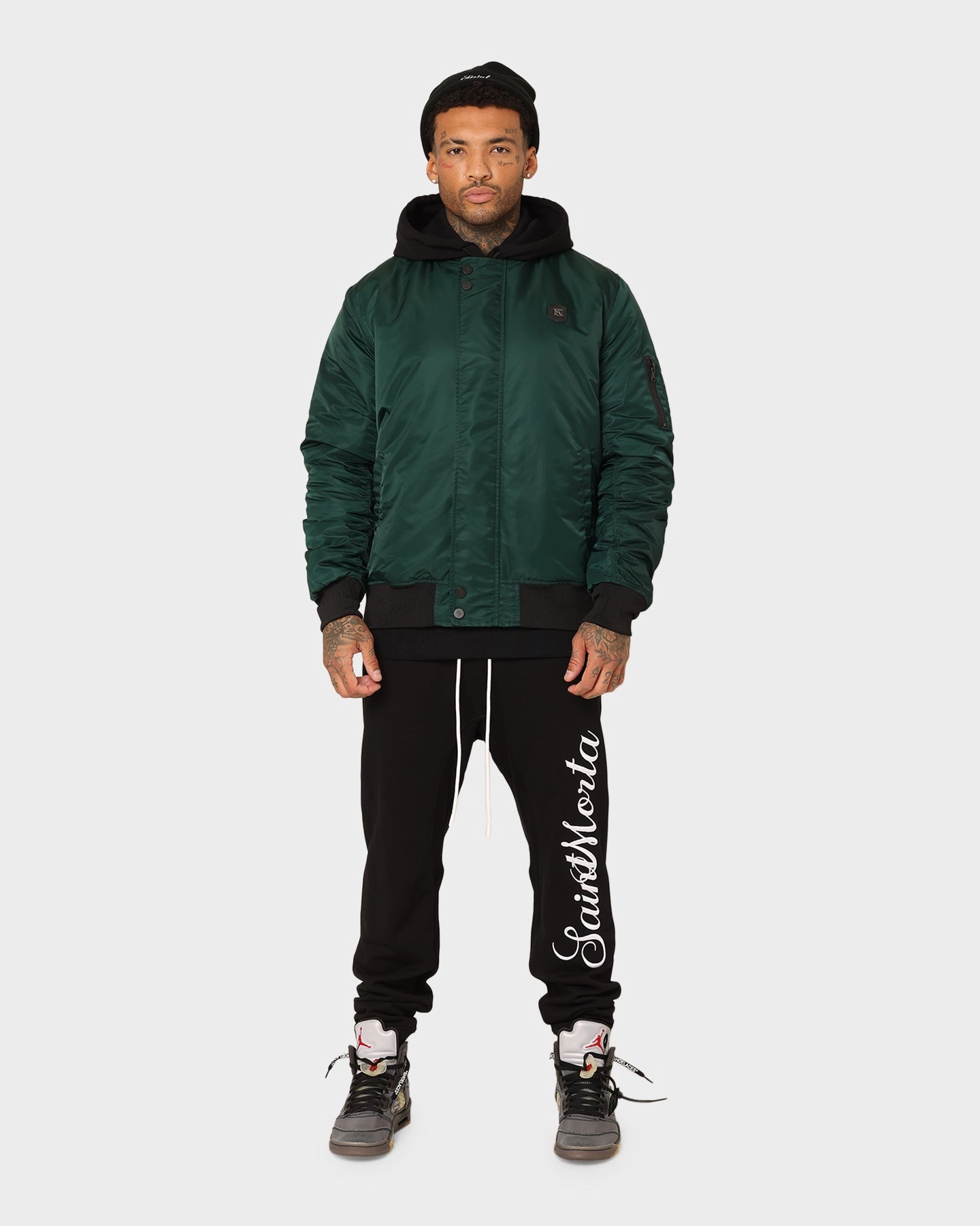 Mid-layer slim fit Saint Morta Annex Bomber Jacket Stadium Green