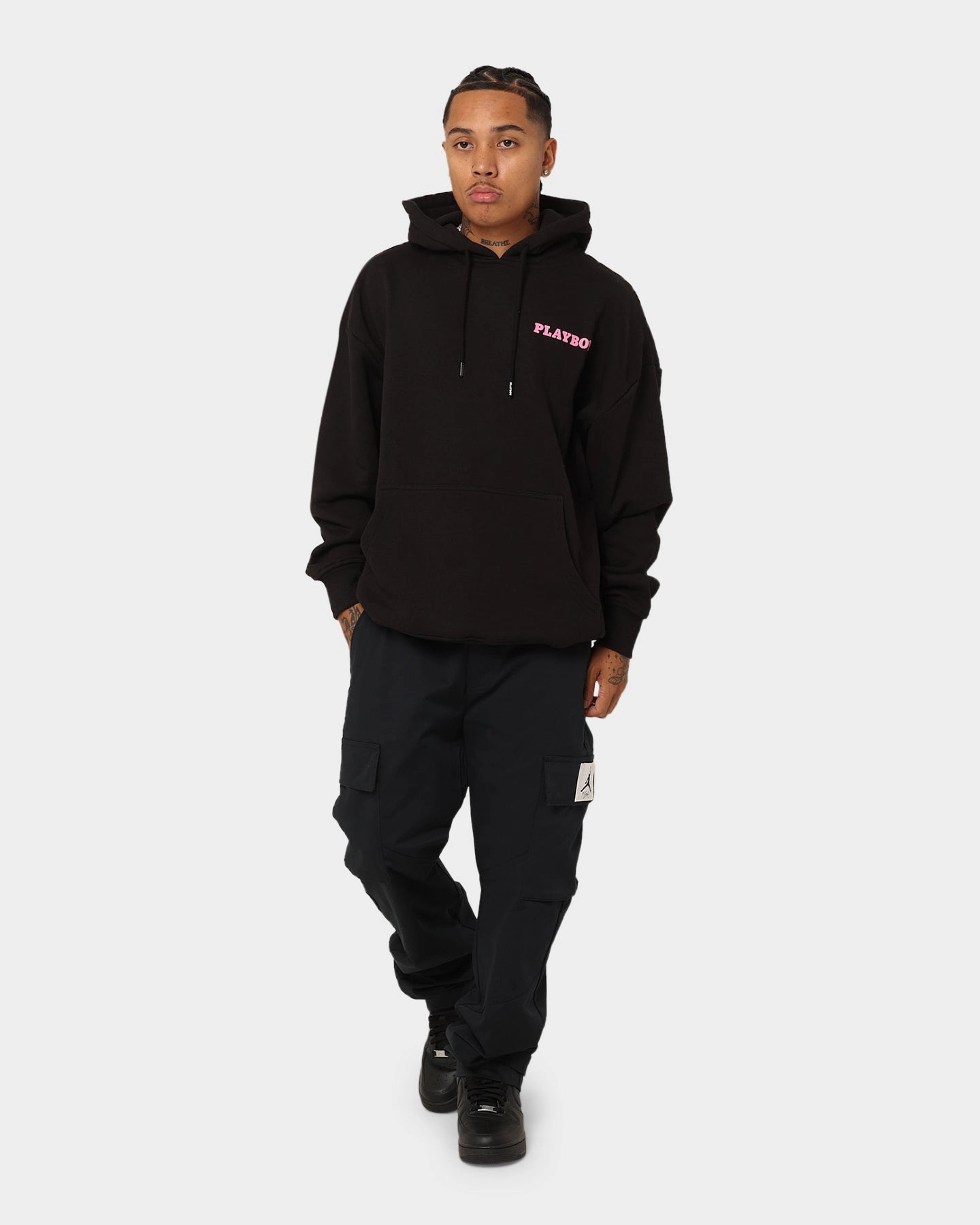 Wind Control Playboy November '13 Monotone Hoodie Black Magenta