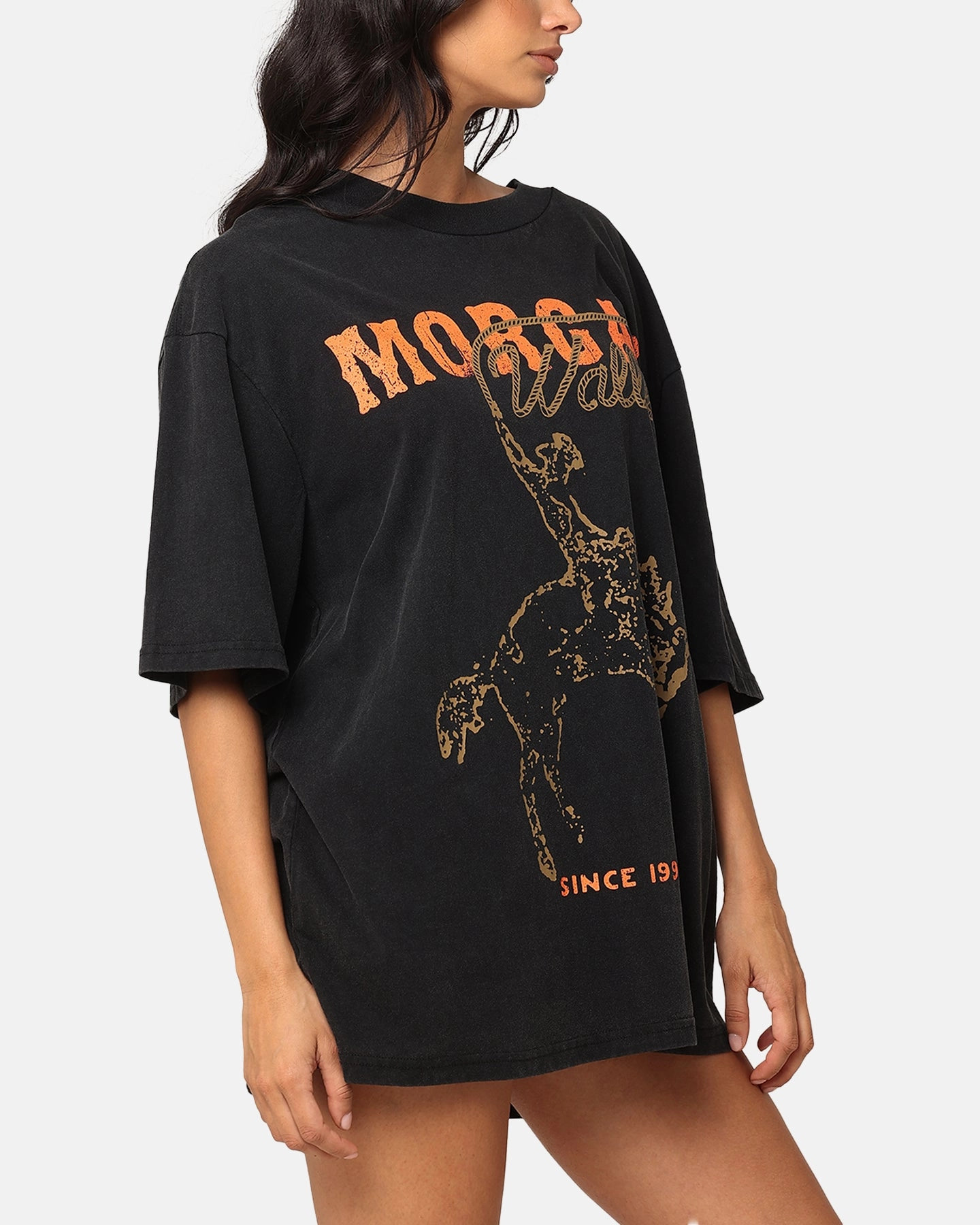 Classic Morgan Wallen Cowboy T-Shirt Washed Black