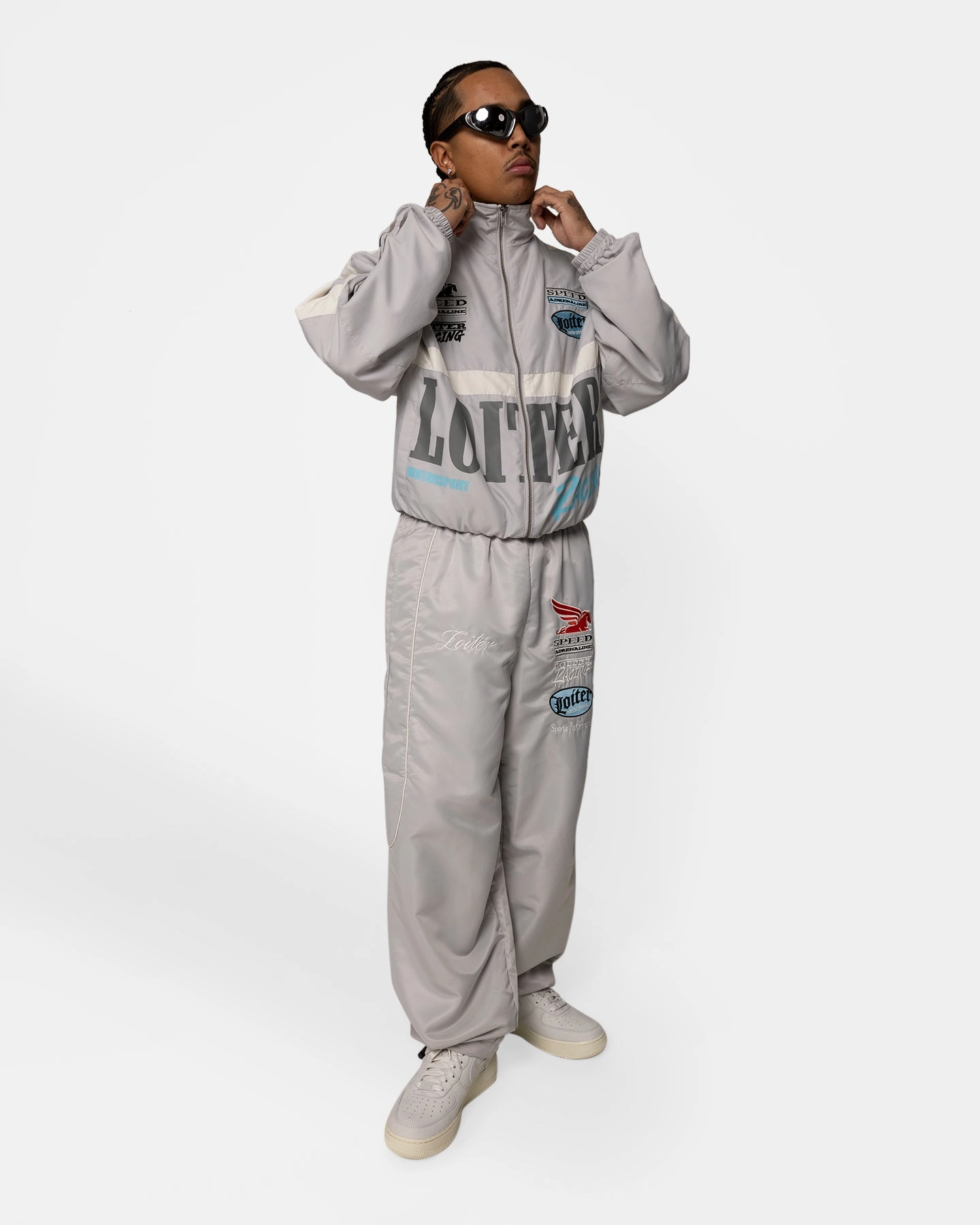 Ergonomic Fit Range Loiter Speedway Windbreaker Jacket Grey