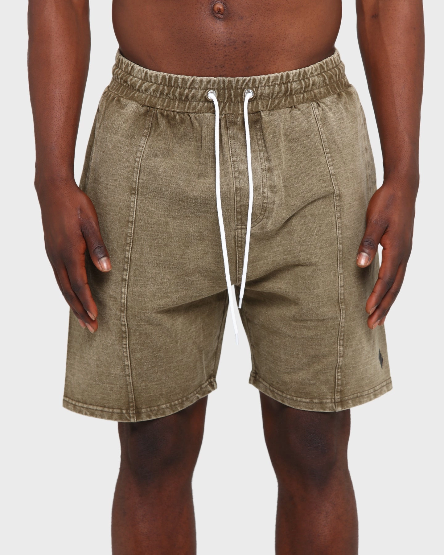 Personalized WideLegOpening Elevn Clothing Co. VTG Washed Shorts Forest