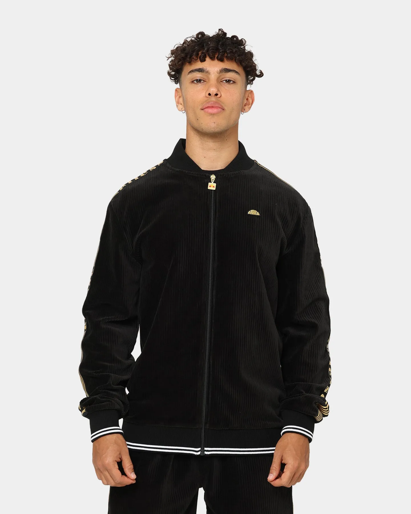 Sale Ellesse Monzo Corduroy Track Jacket Black/Gold