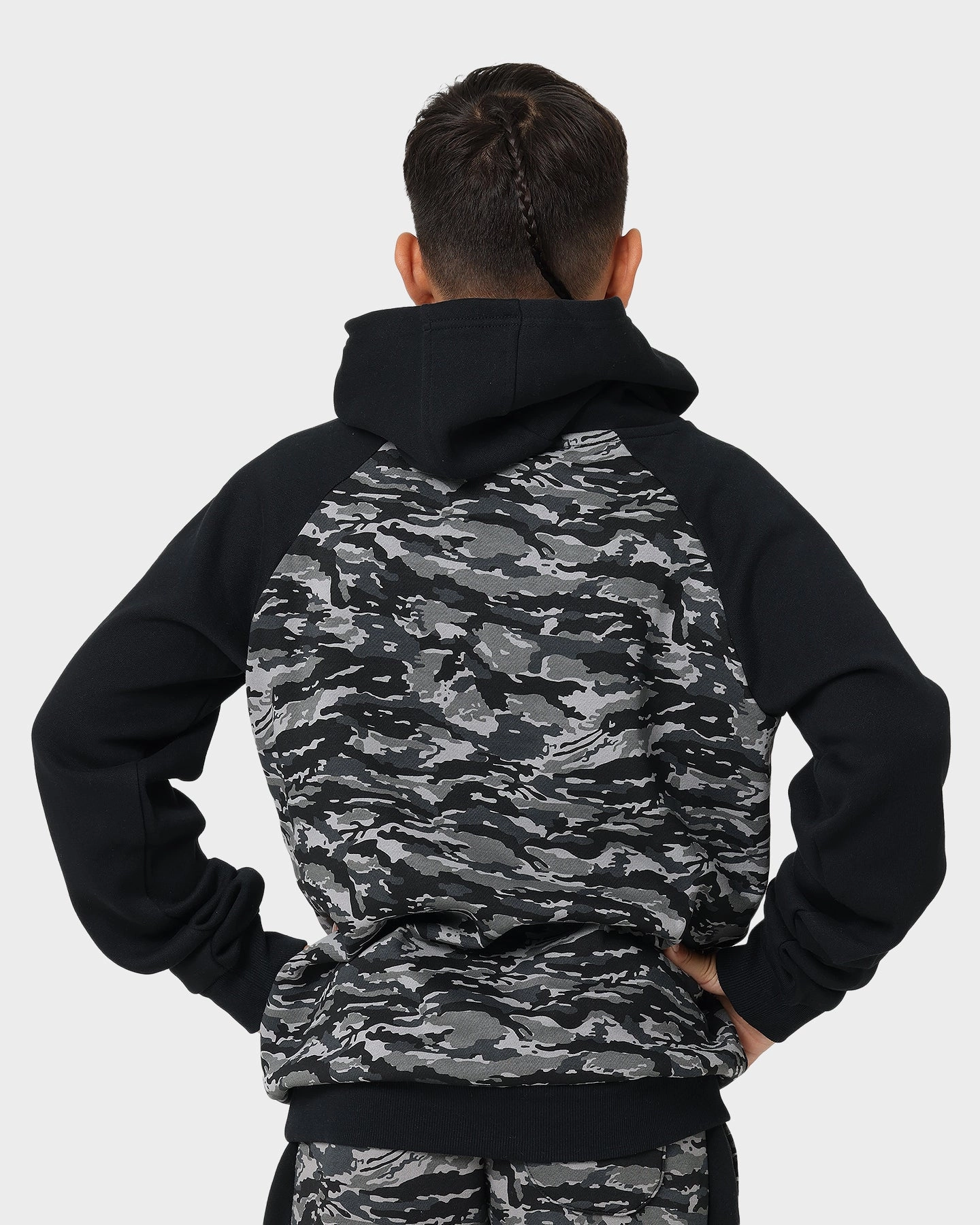 Ellesse Kids' Cervino Junior Overhead Hoodie Camo/Black Trendy