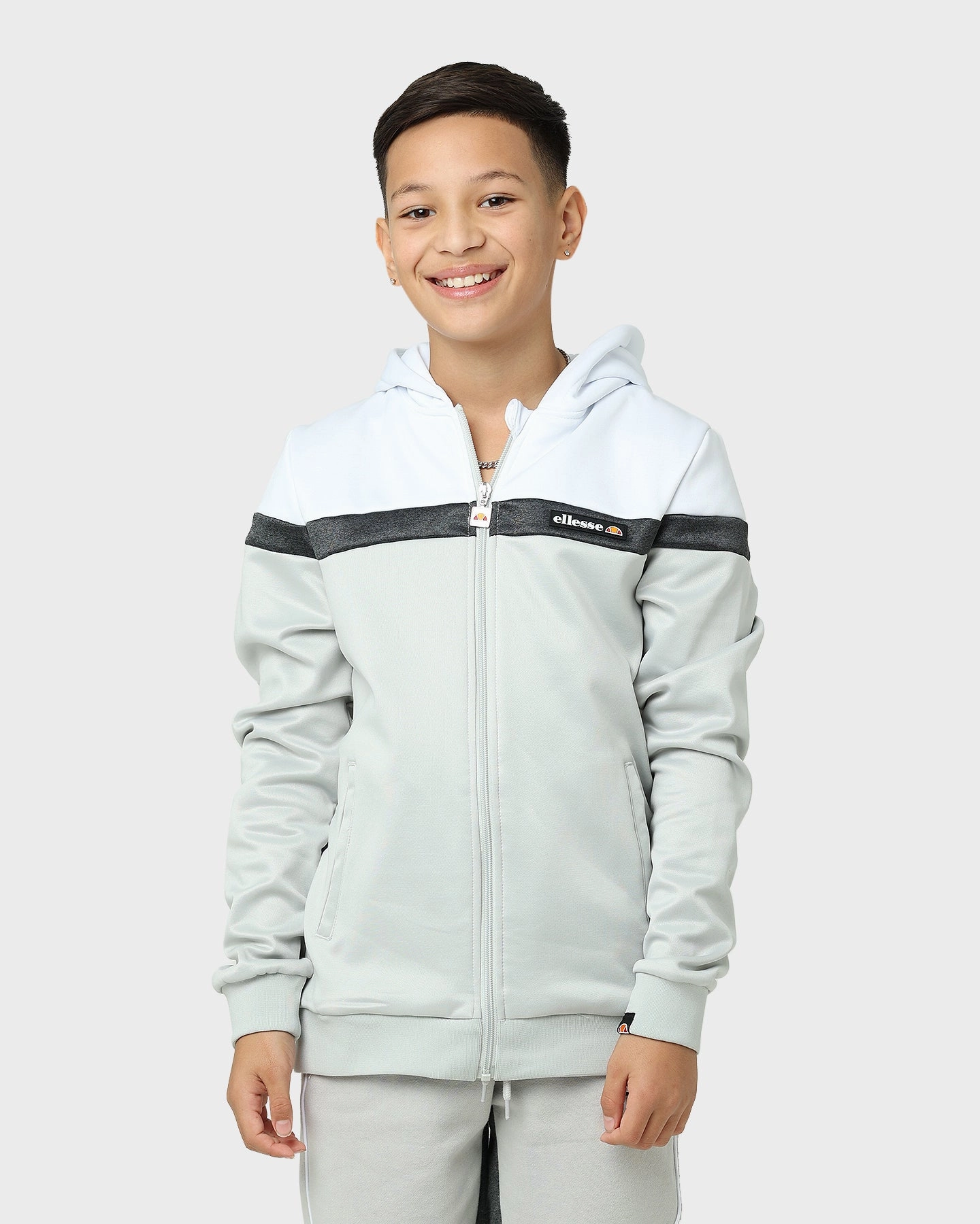 Ellesse Kids' Cutito Track Jacket Light Grey Cozy Lining
