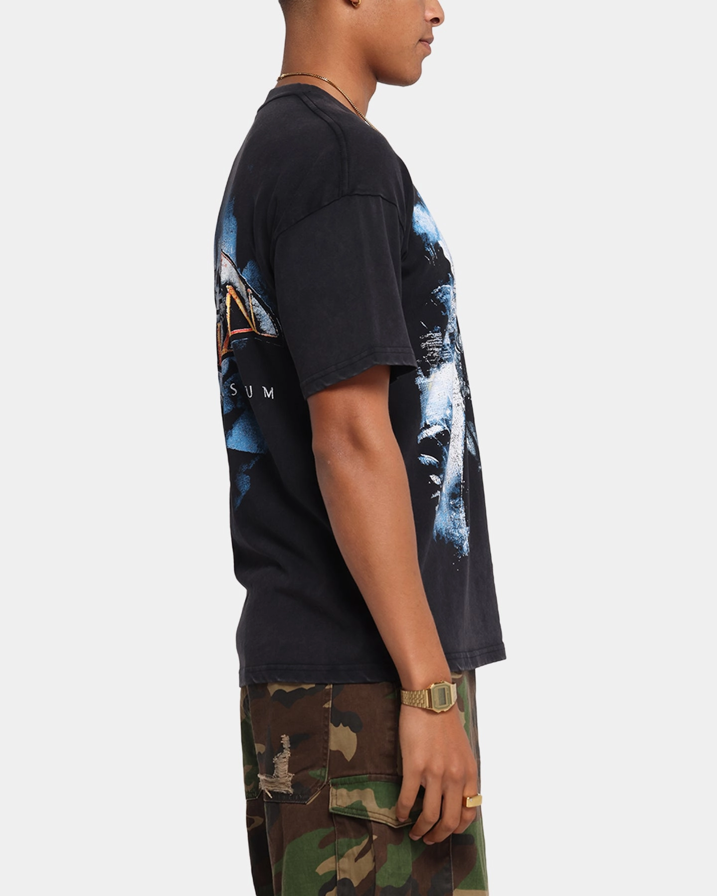 Cozy Vibe 73 Studio X DC Batman Arkham Asylum Vintage T-Shirt Black Acidwash