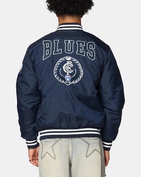 Mitchell & Ness Carlton Blues Team Bomber Jacket Navy Warm Shield Dynamic Feel