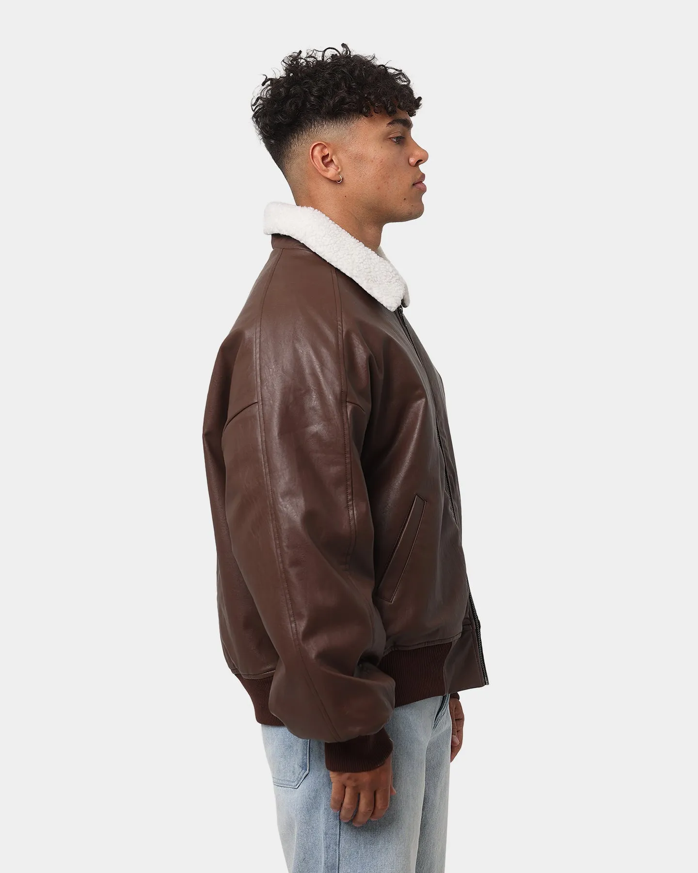EN ES Apex Sherpa Jacket Brown Ideal Degree