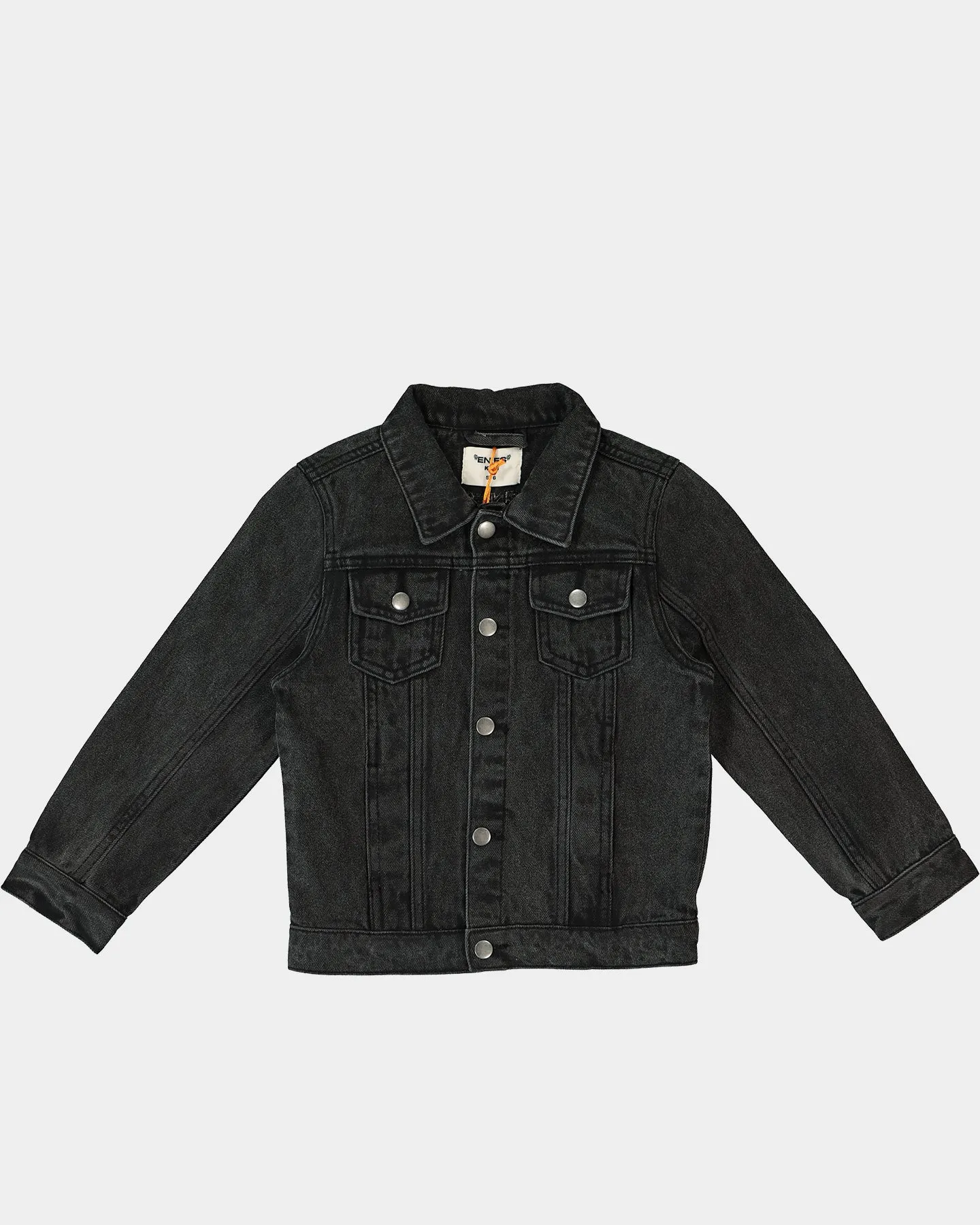 EN ES Kids' Realist Denim Jacket Black Wash Beauty