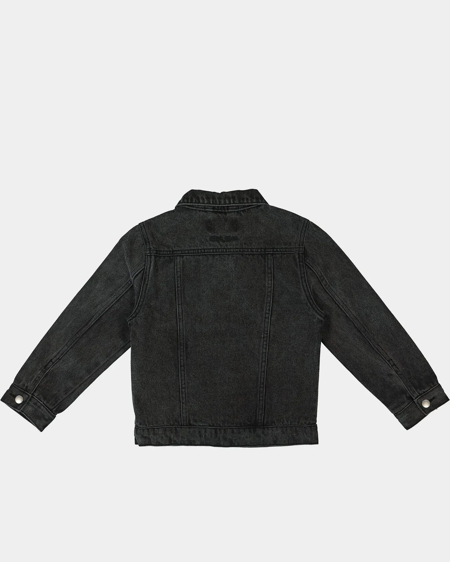 EN ES Kids' Realist Denim Jacket Black Wash suitable for mountain hikes Fashion Comfort