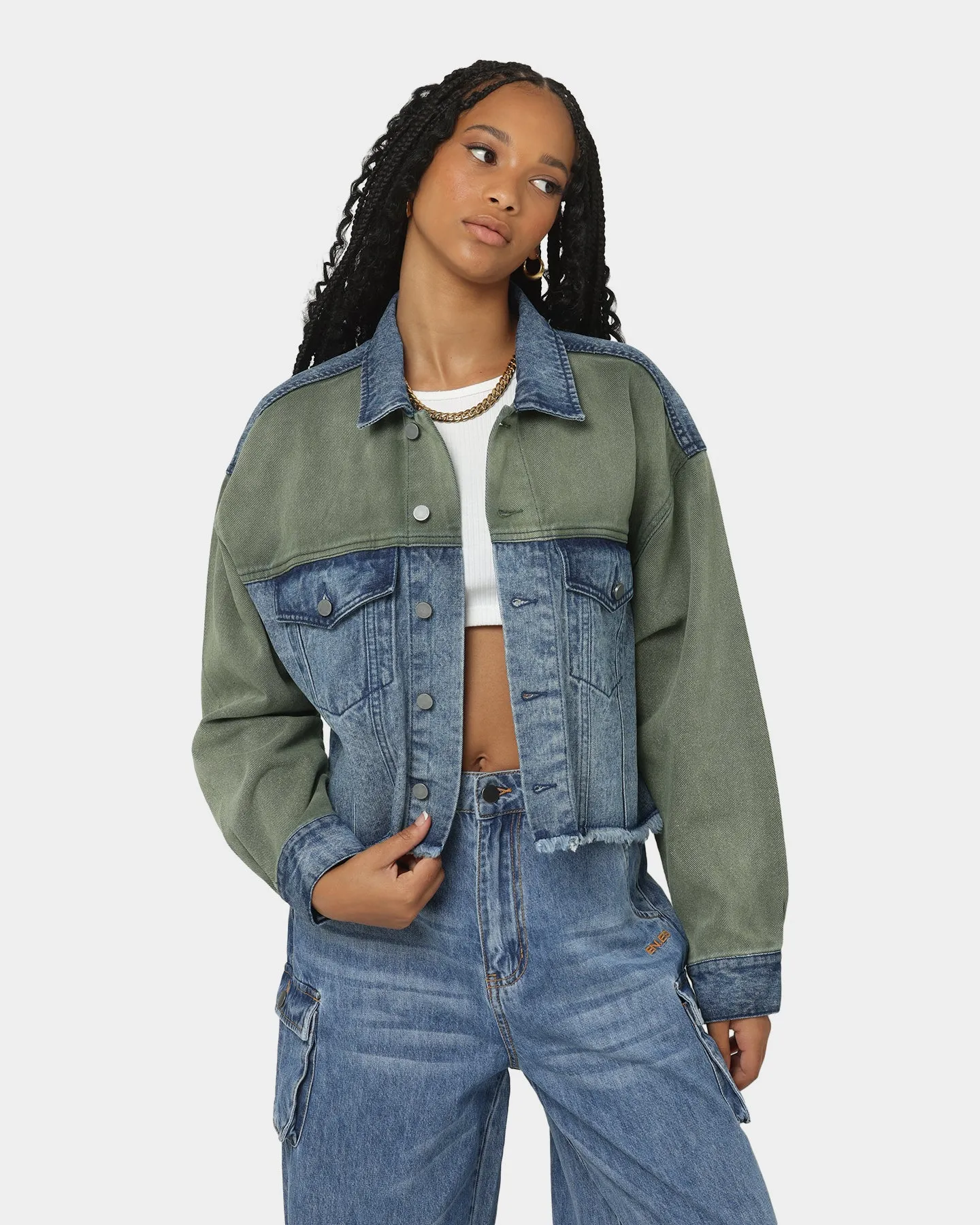 Jog Wind Control EN ES Women's Mindset Cropped Jacket Khaki