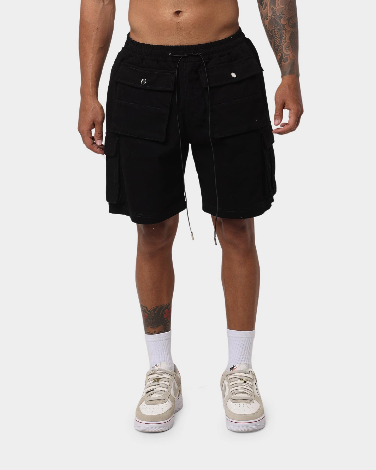 shrink - resistant Flexible Stretch Waist EN ES EBB Tide Cargo Shorts Black