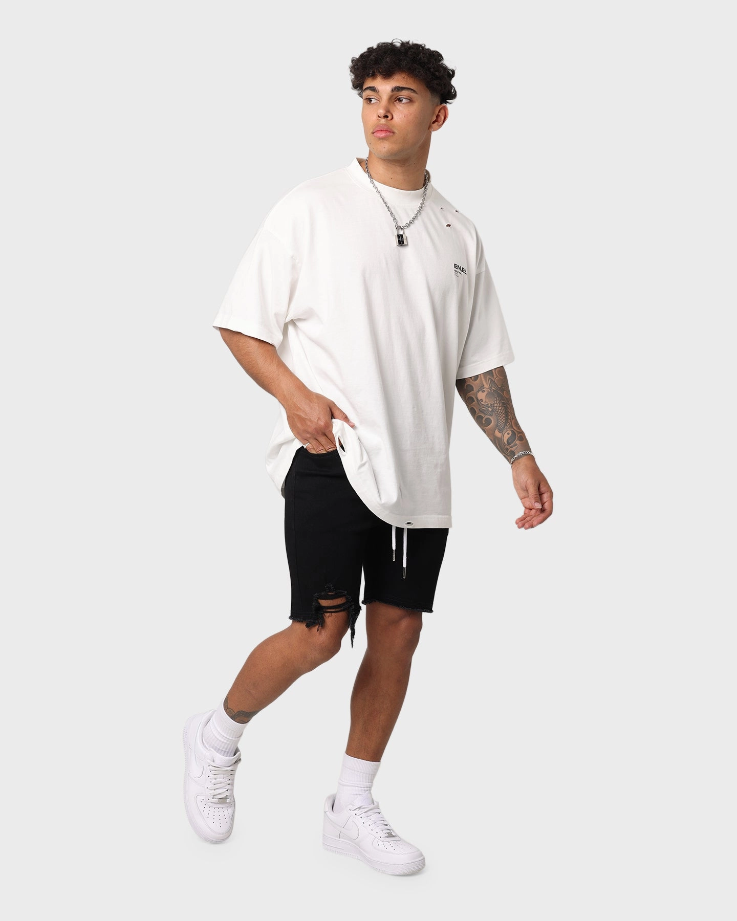 Father's Day gift EN ES Infantry Shorts Black