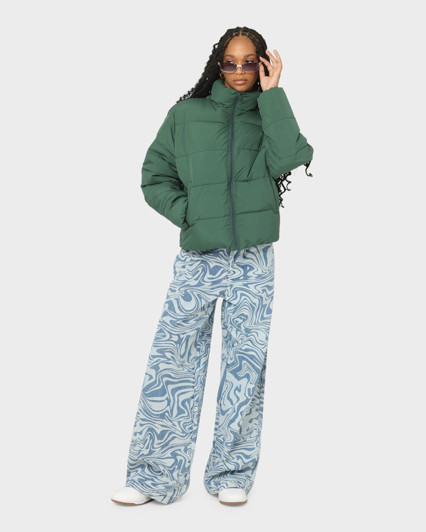 EN ES Women's Shake Up Puffa Jacket Green Finance