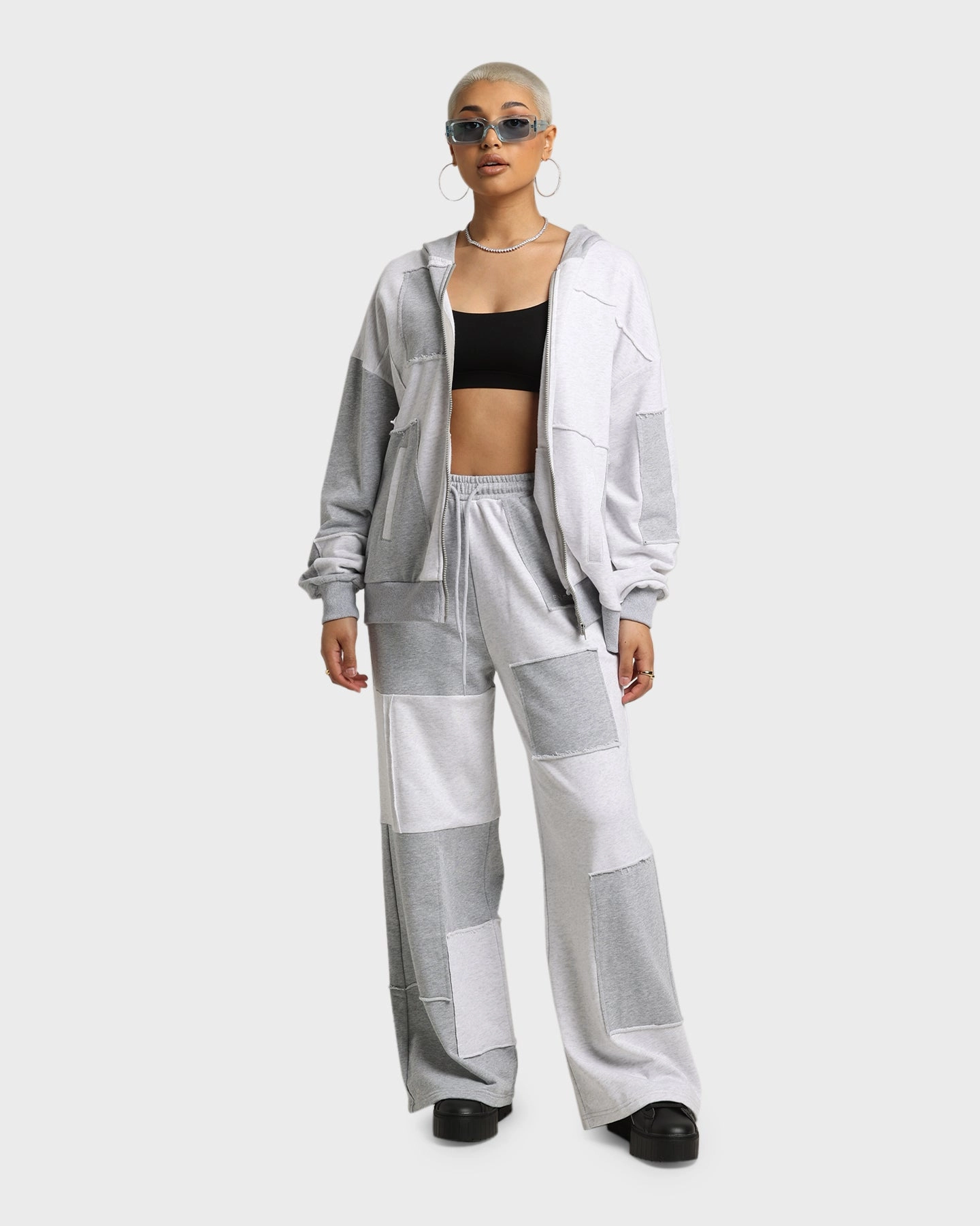 Idolize EN ES Women's Versatile Fleece Hoodie Grey Marle