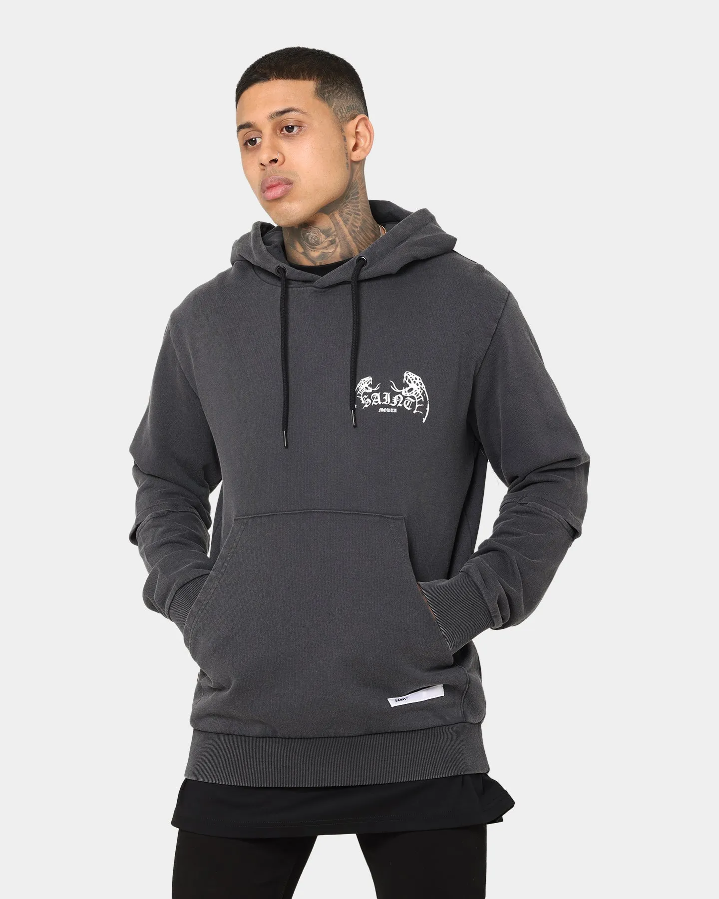 Saint Morta Venomous New Age Vintage Hoodie Vintage Black Attention short sleeved