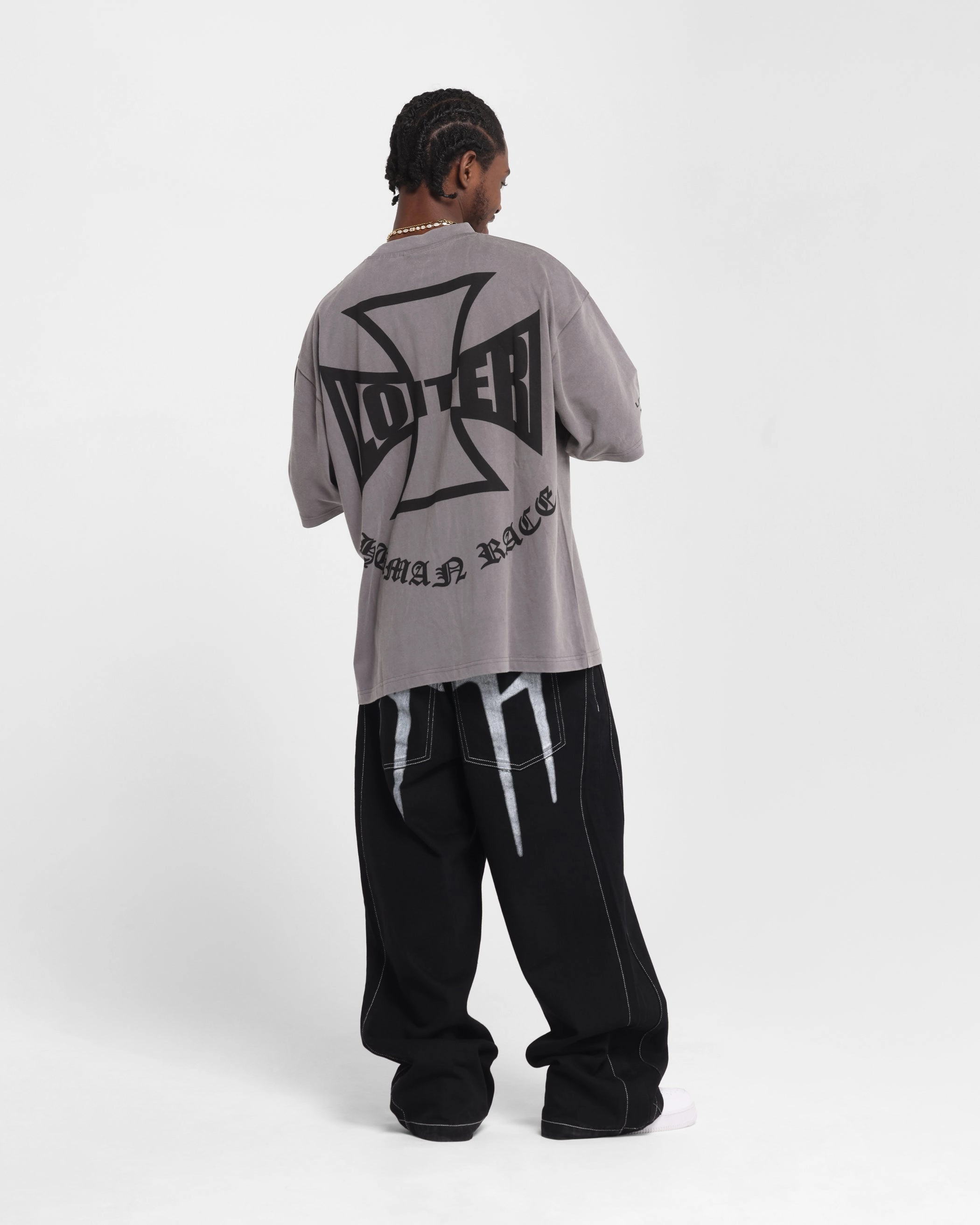 Beach Outfit Loiter Biker Vintage T-Shirt Vintage Charcoal