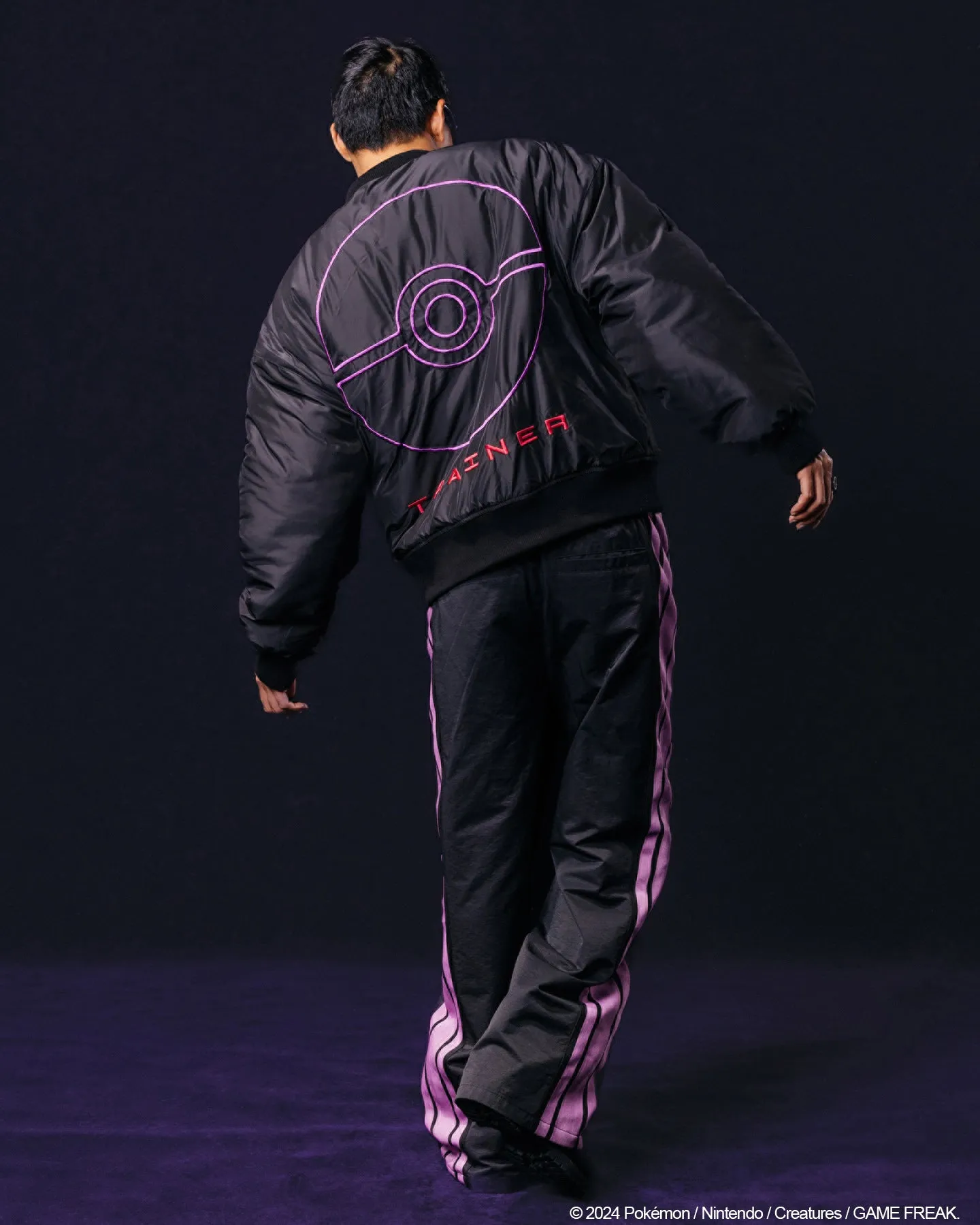 Pok??mon By Loiter Master Ball Bomber Jacket Black spring season