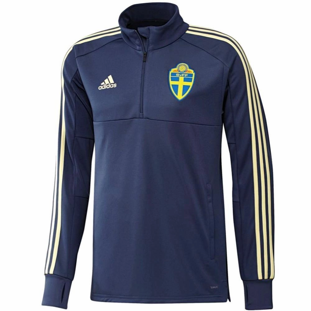 Sweden Technical Training Soccer Tracksuit 2018/19 Navy - Adidas cord LayeredInsulation