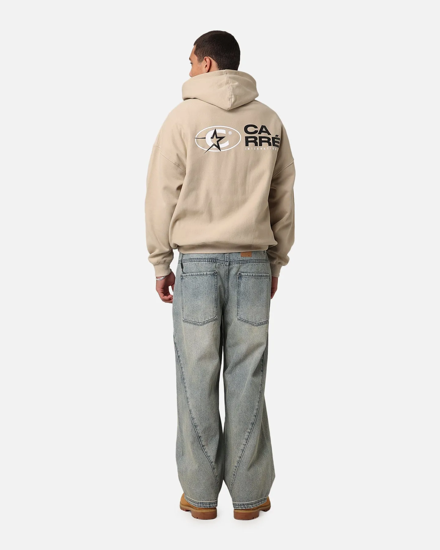 Fleece Lined Interior Carre C-Star Stack Hoodie Stone
